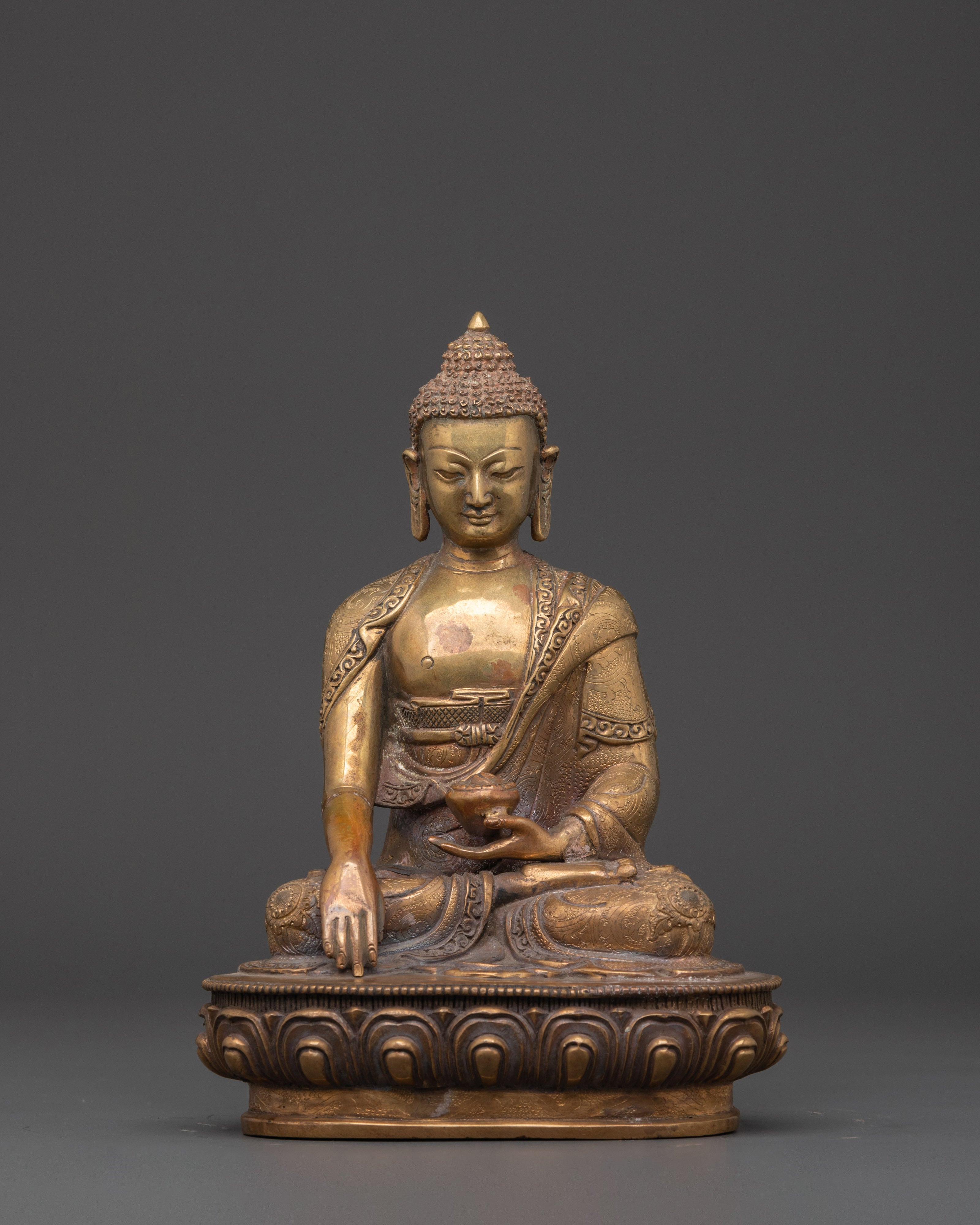 Tibetan Three Buddha Set | Shakyamuni, Amitabha & Medicine Buddha Statues