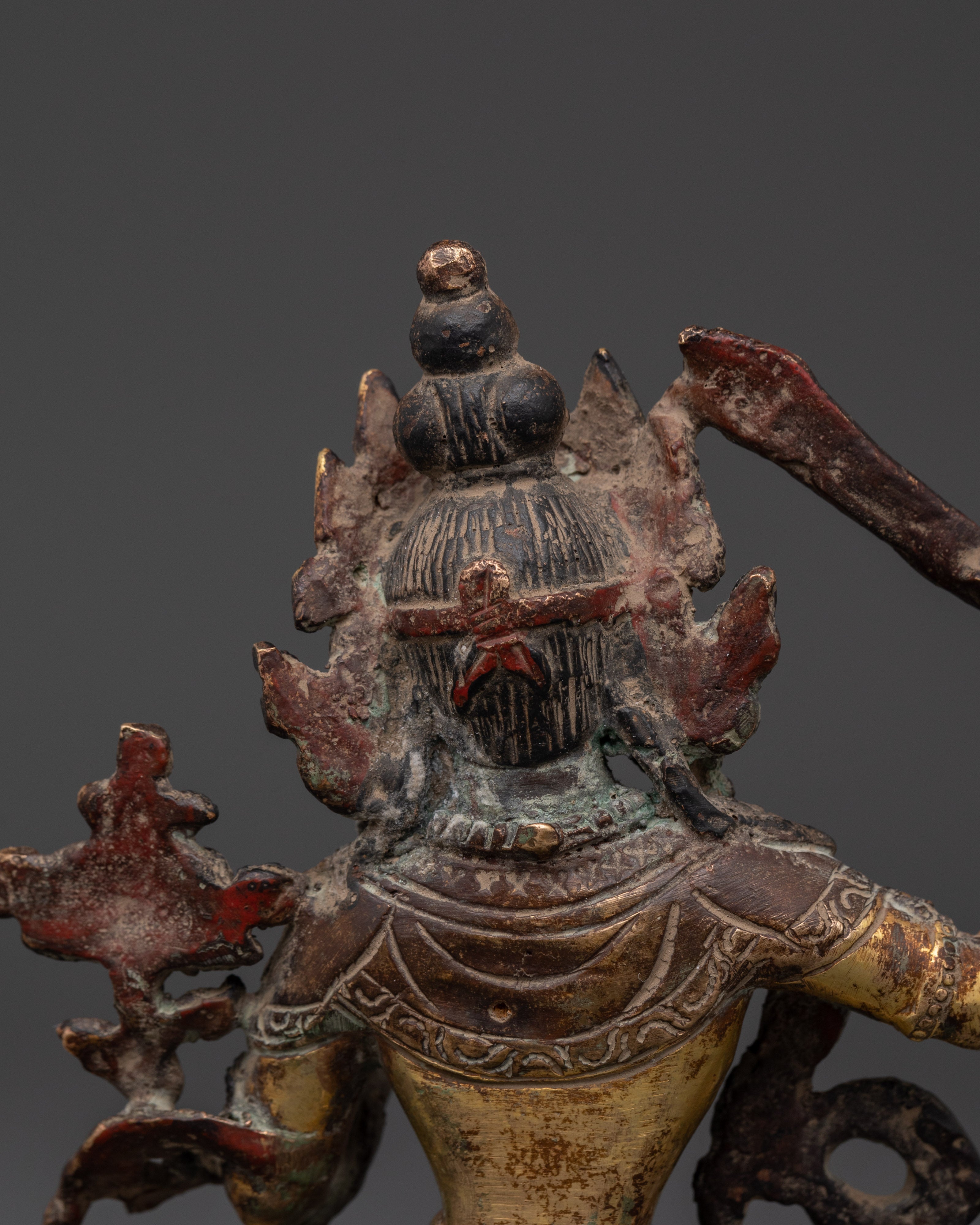 Manjushri Brass Protection Statue