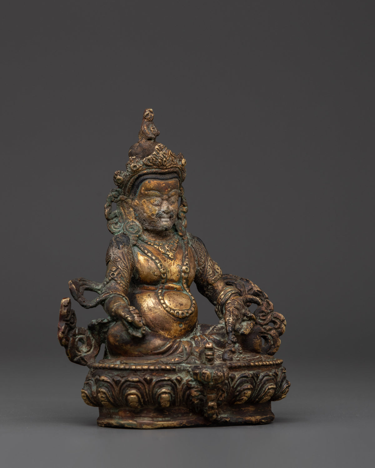 Copper Dzambala Statue |  Wealth Deity Sculpture