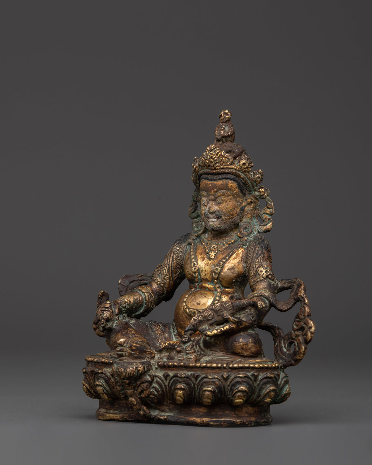 Copper Dzambala Statue |  Wealth Deity Sculpture