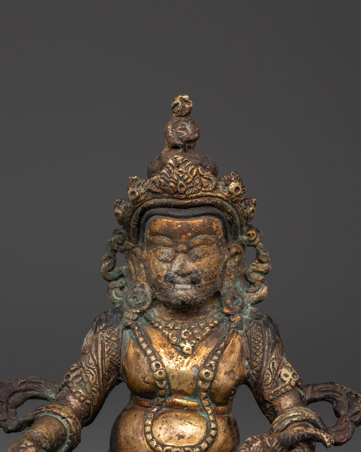 Copper Dzambala Statue |  Wealth Deity Sculpture