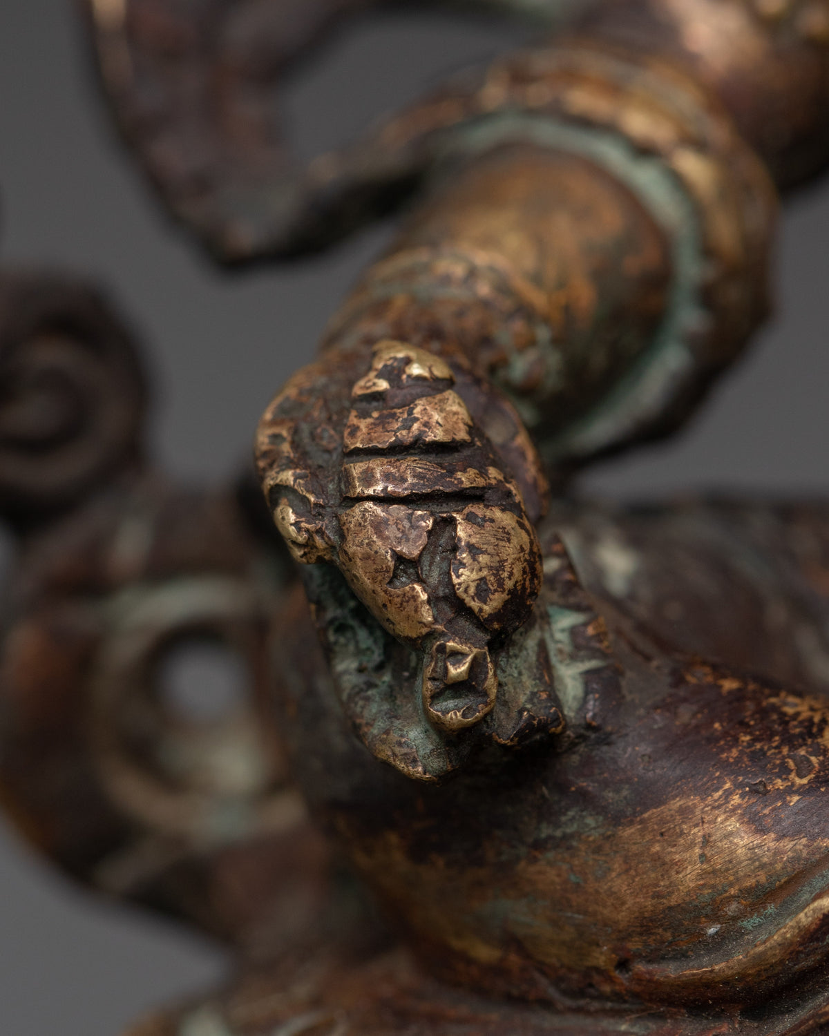 Copper Dzambala Statue |  Wealth Deity Sculpture