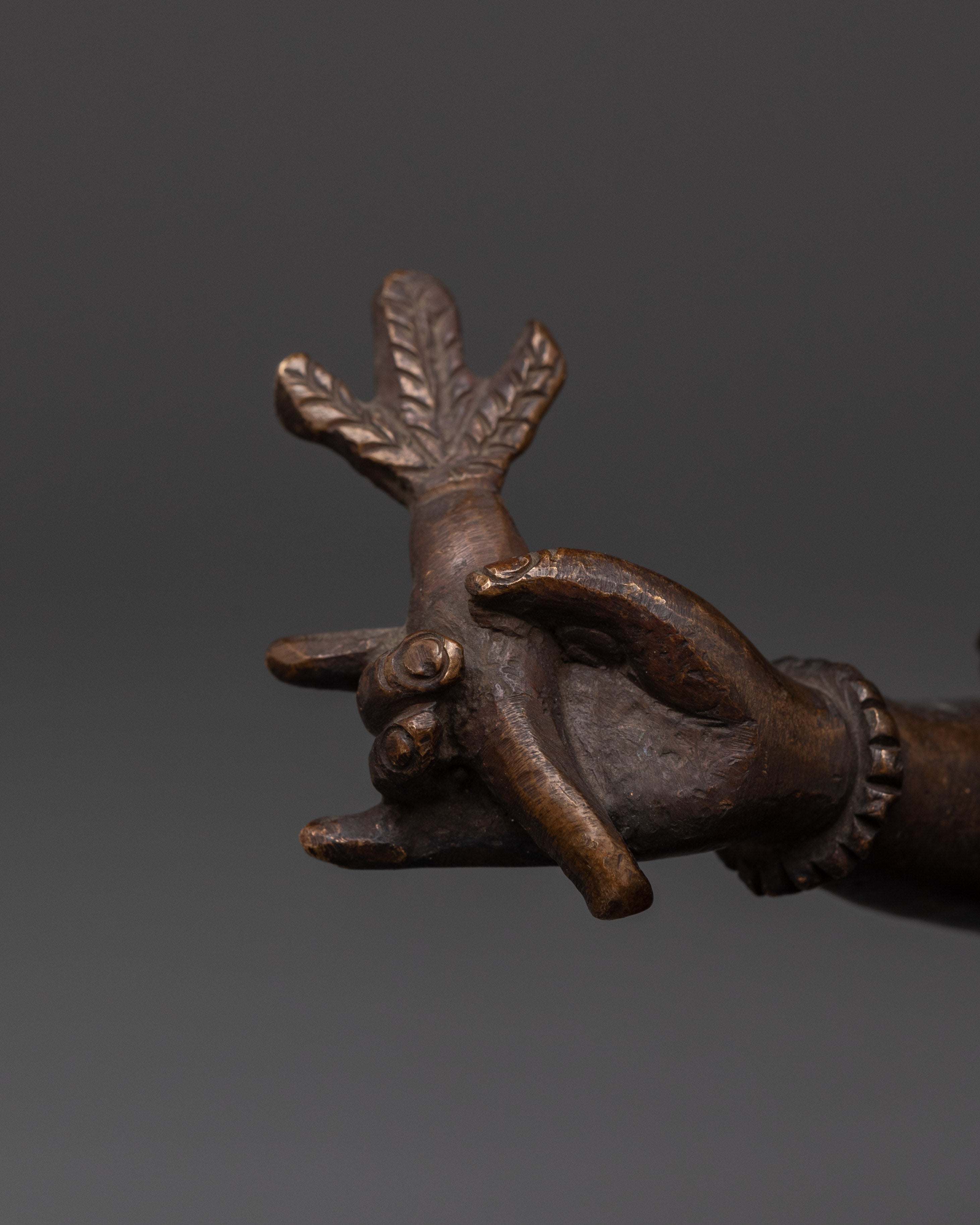 Oxidized Copper Ganesh with Consort | Sacred Hindu Deity Statue