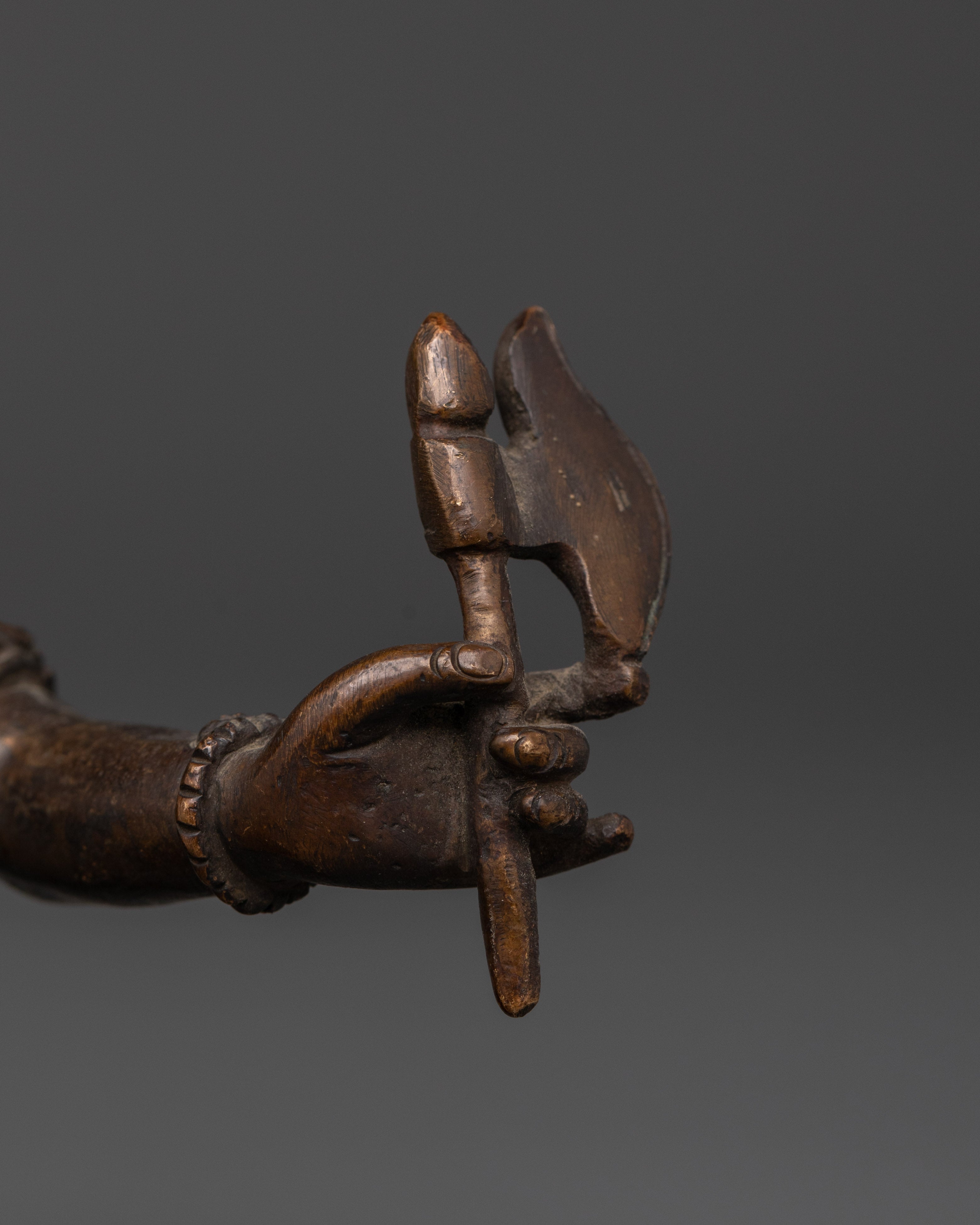 Oxidized Copper Ganesh with Consort | Sacred Hindu Deity Statue