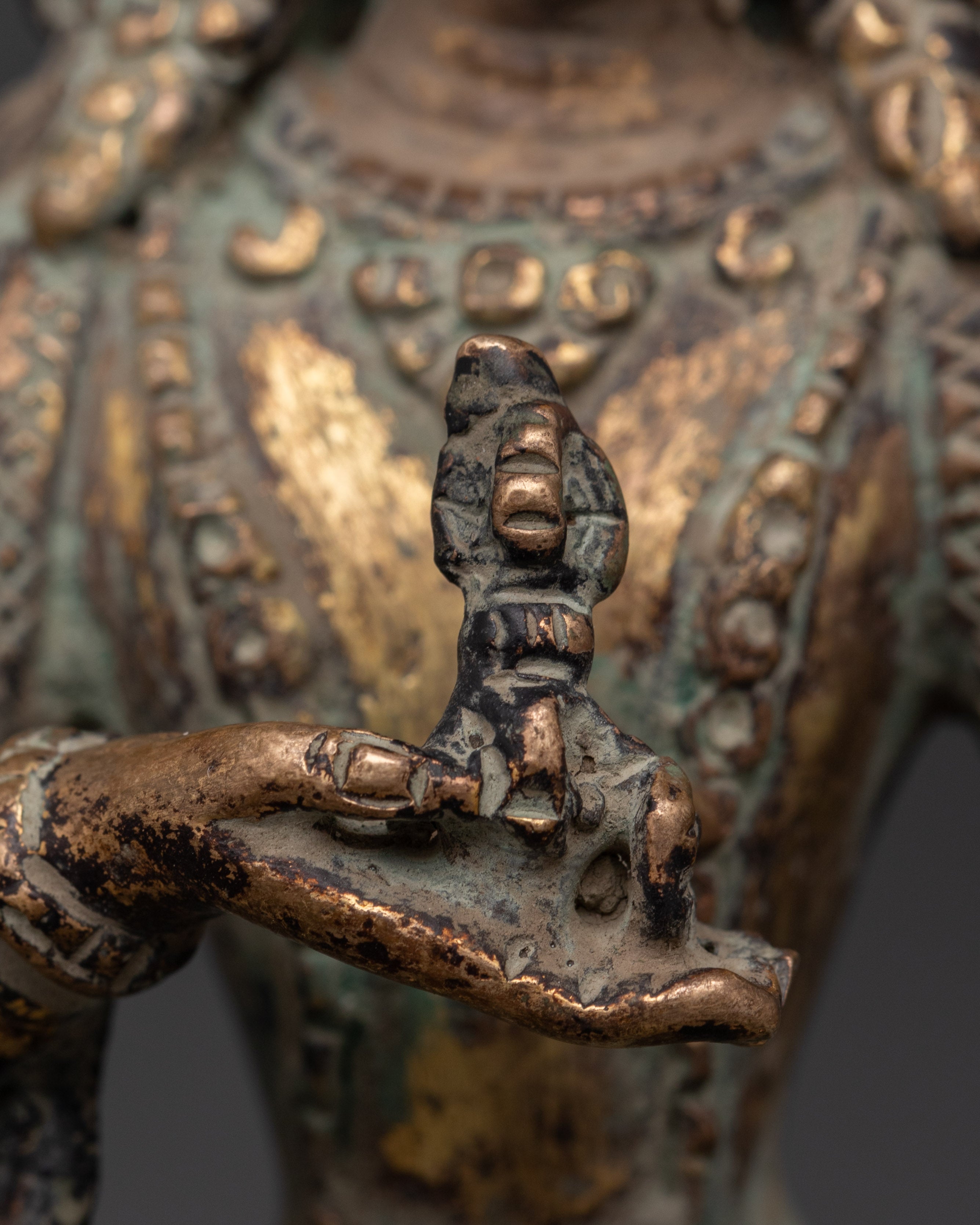 Handcrafted Copper Vajrasattva Statue | Buddhist Deity of Purification