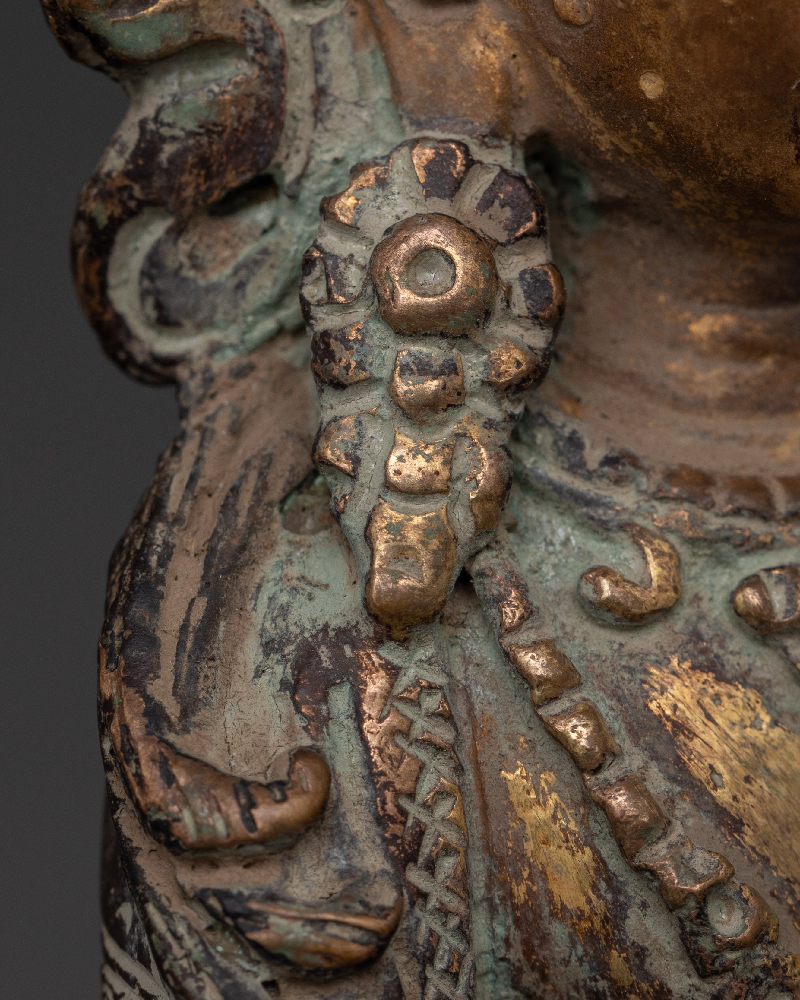 Handcrafted Copper Vajrasattva Statue | Buddhist Deity of Purification