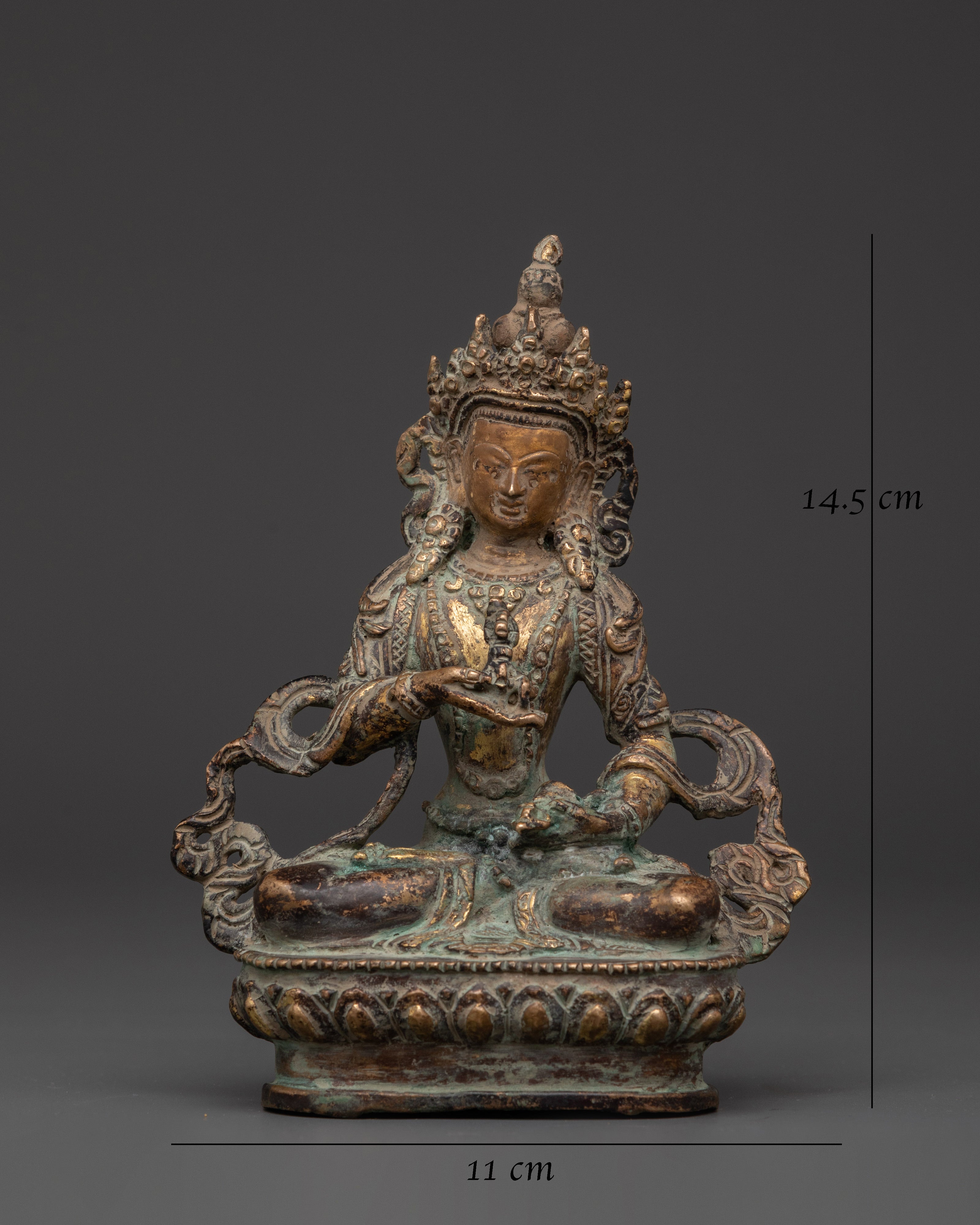 Handcrafted Copper Vajrasattva Statue | Buddhist Deity of Purification