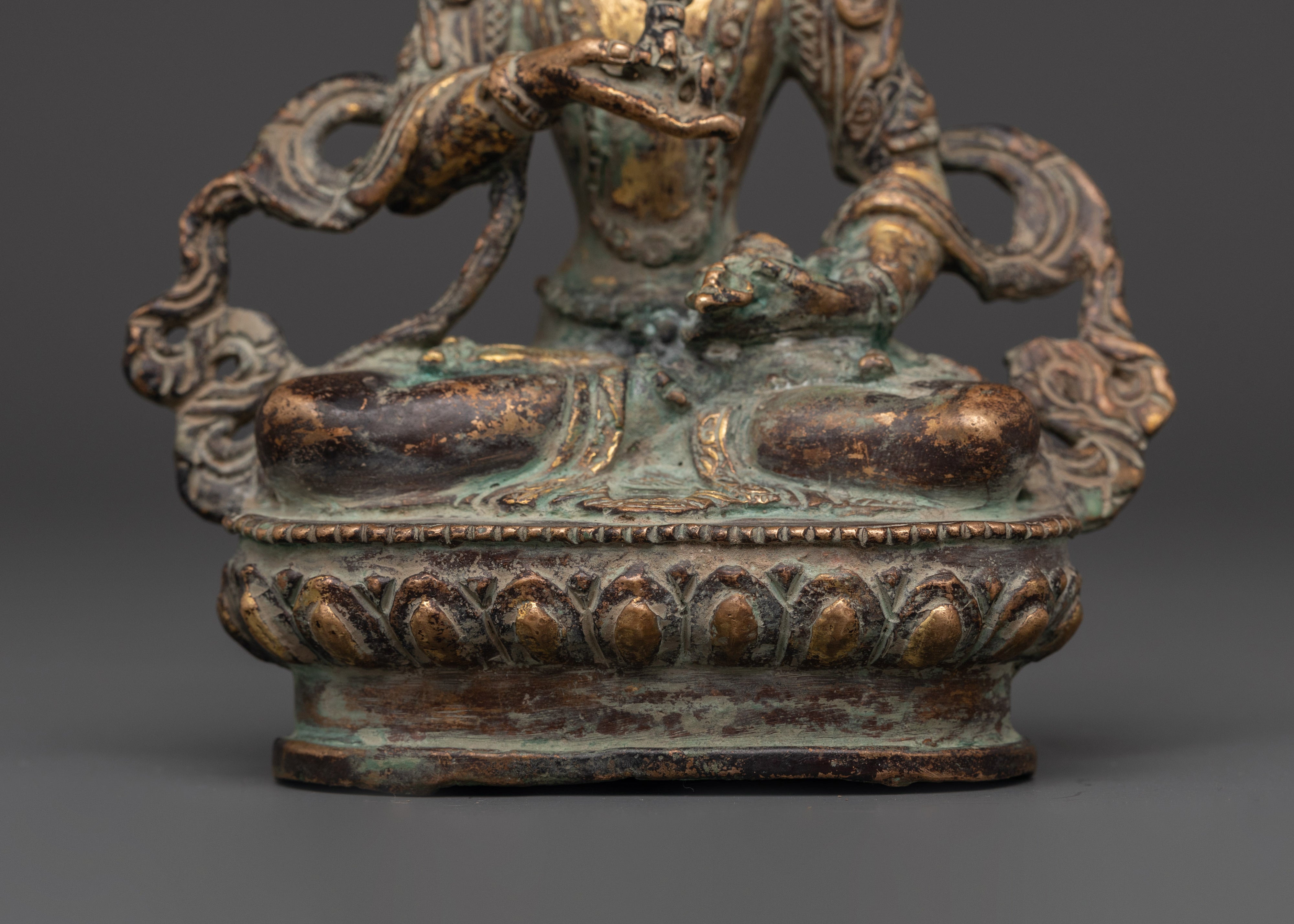 Handcrafted Copper Vajrasattva Statue | Buddhist Deity of Purification