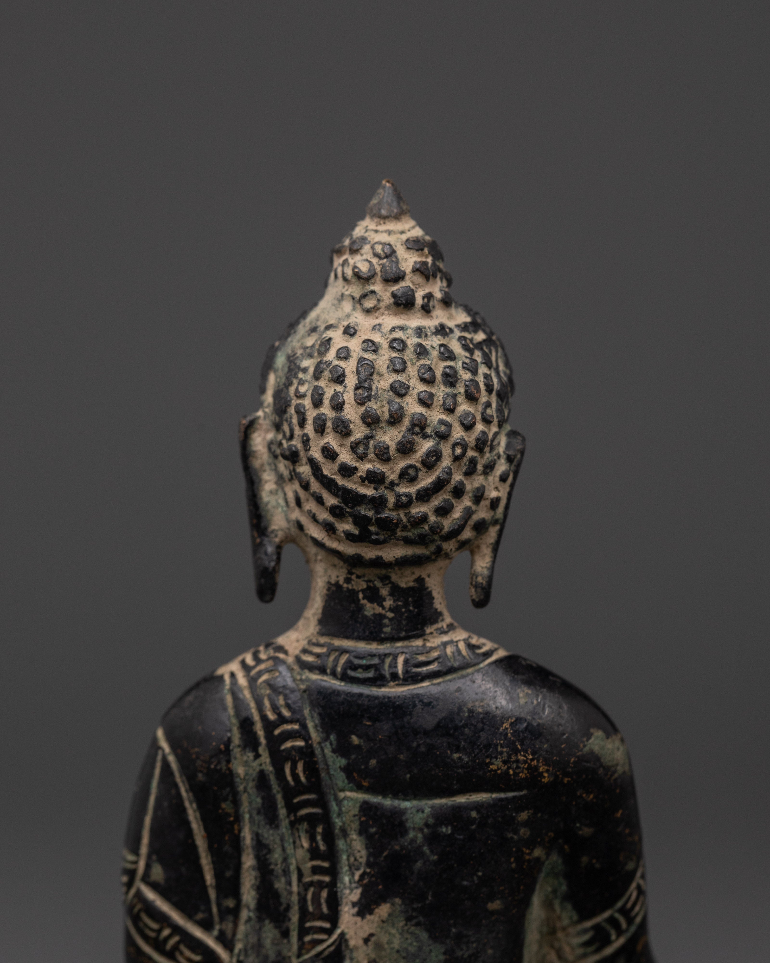 Shakyamuni Buddha Mediation  Icon | Handcrafted Oxidized Copper