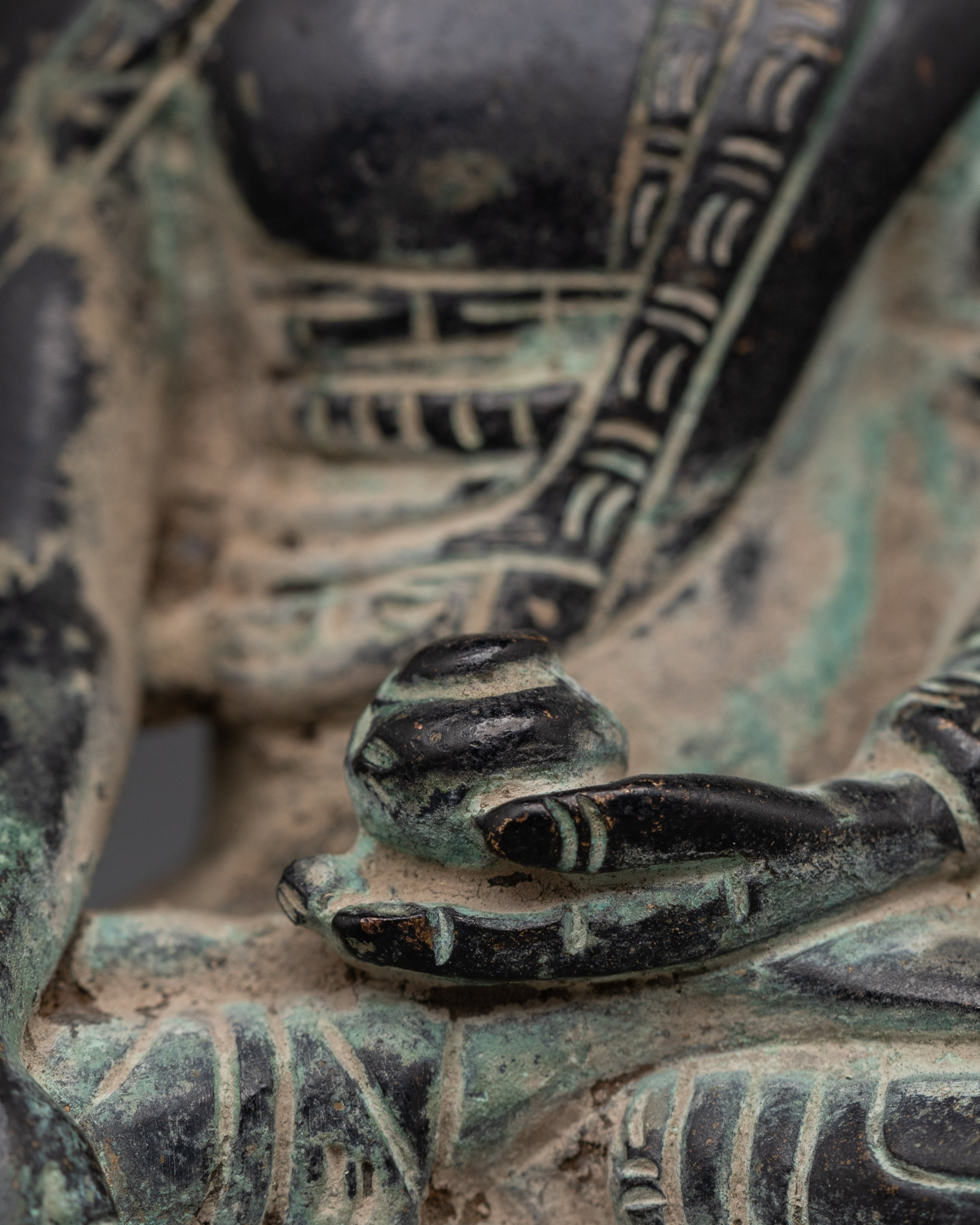 Shakyamuni Buddha Mediation  Icon | Handcrafted Oxidized Copper