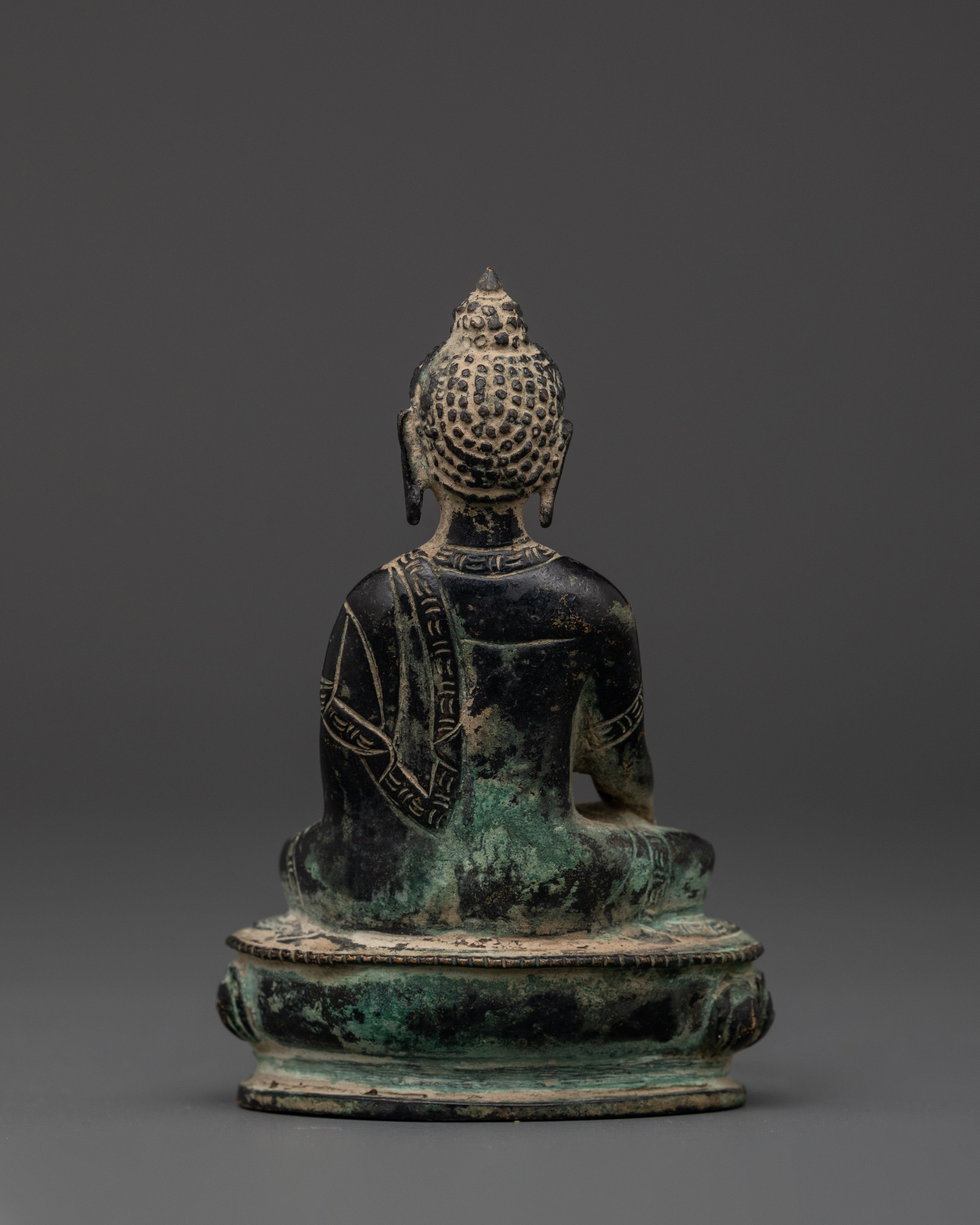 Shakyamuni Buddha Mediation  Icon | Handcrafted Oxidized Copper