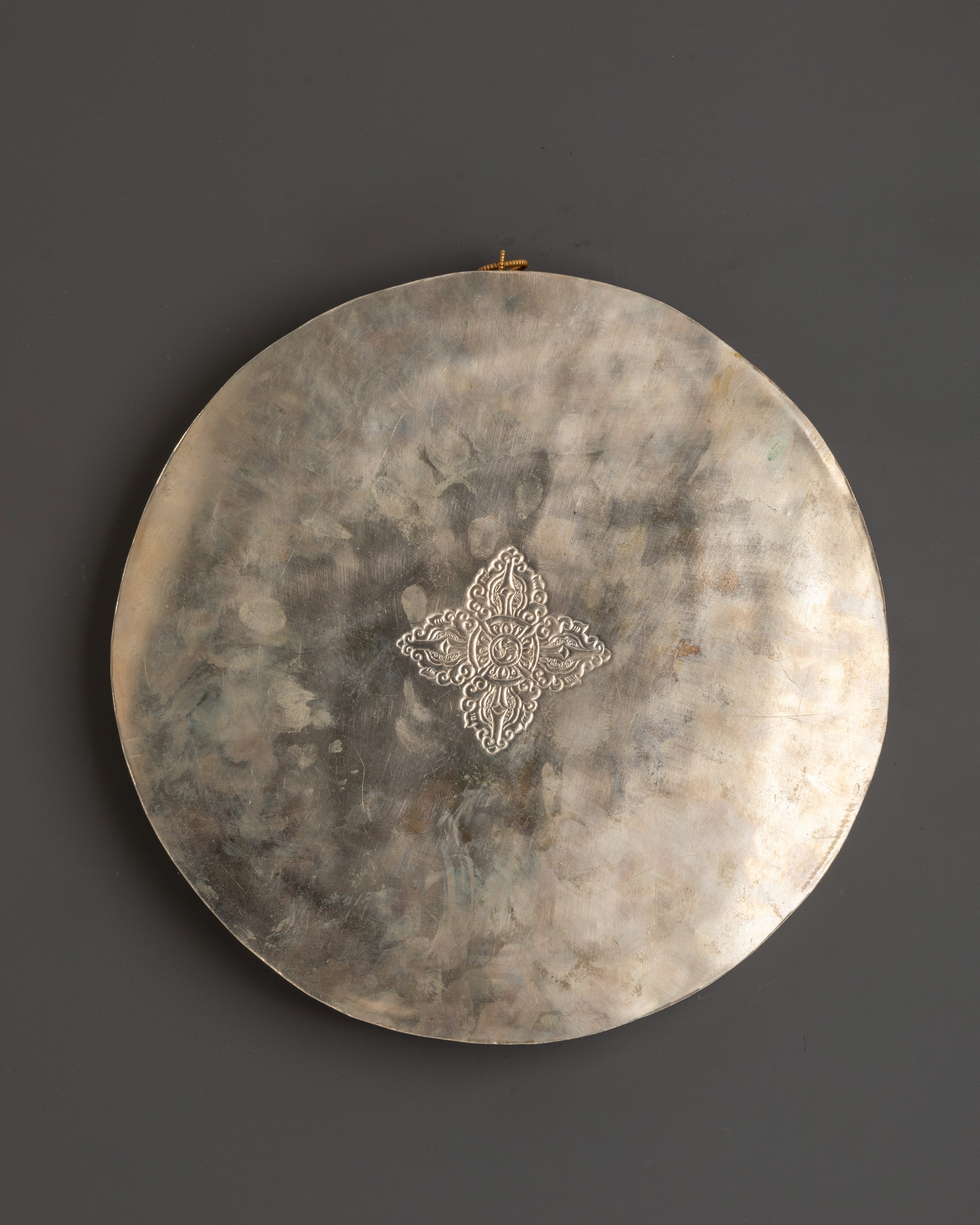 Tibetan Ganesha Mandala Wall Hanging | Brass Sacred Art with Lotus Design