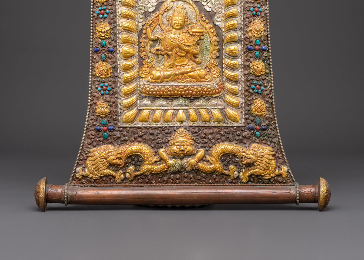 Sacred Manjushri Wall Decor | Himalayan Buddhist Artwork