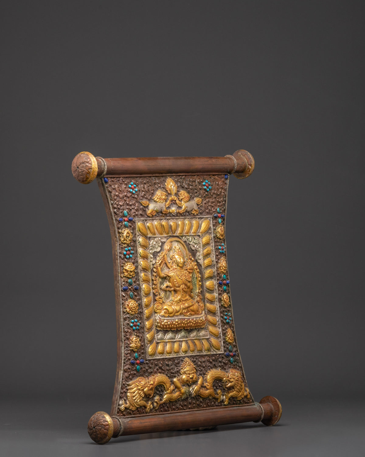 Sacred Manjushri Wall Decor | Himalayan Buddhist Artwork