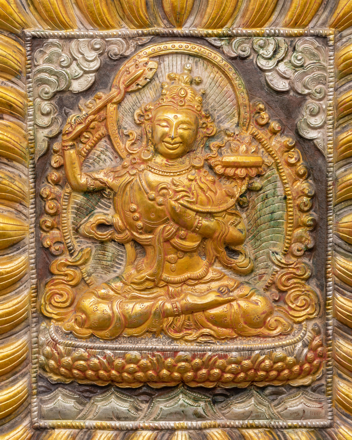 Sacred Manjushri Wall Decor | Himalayan Buddhist Artwork