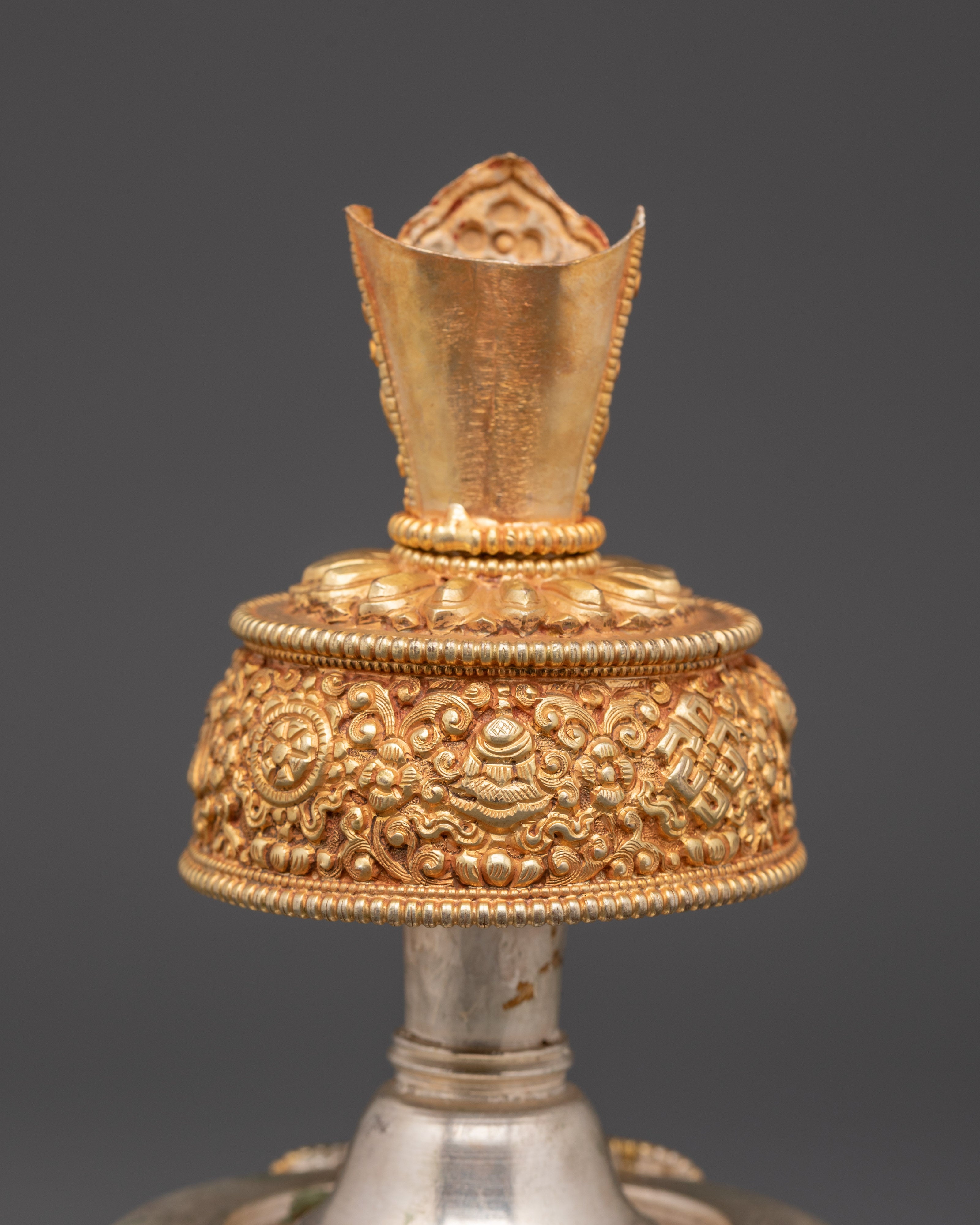 Buddhist Ritual Bhumba Offering | Gold & Silver Plated Ritual Altar Bhumba