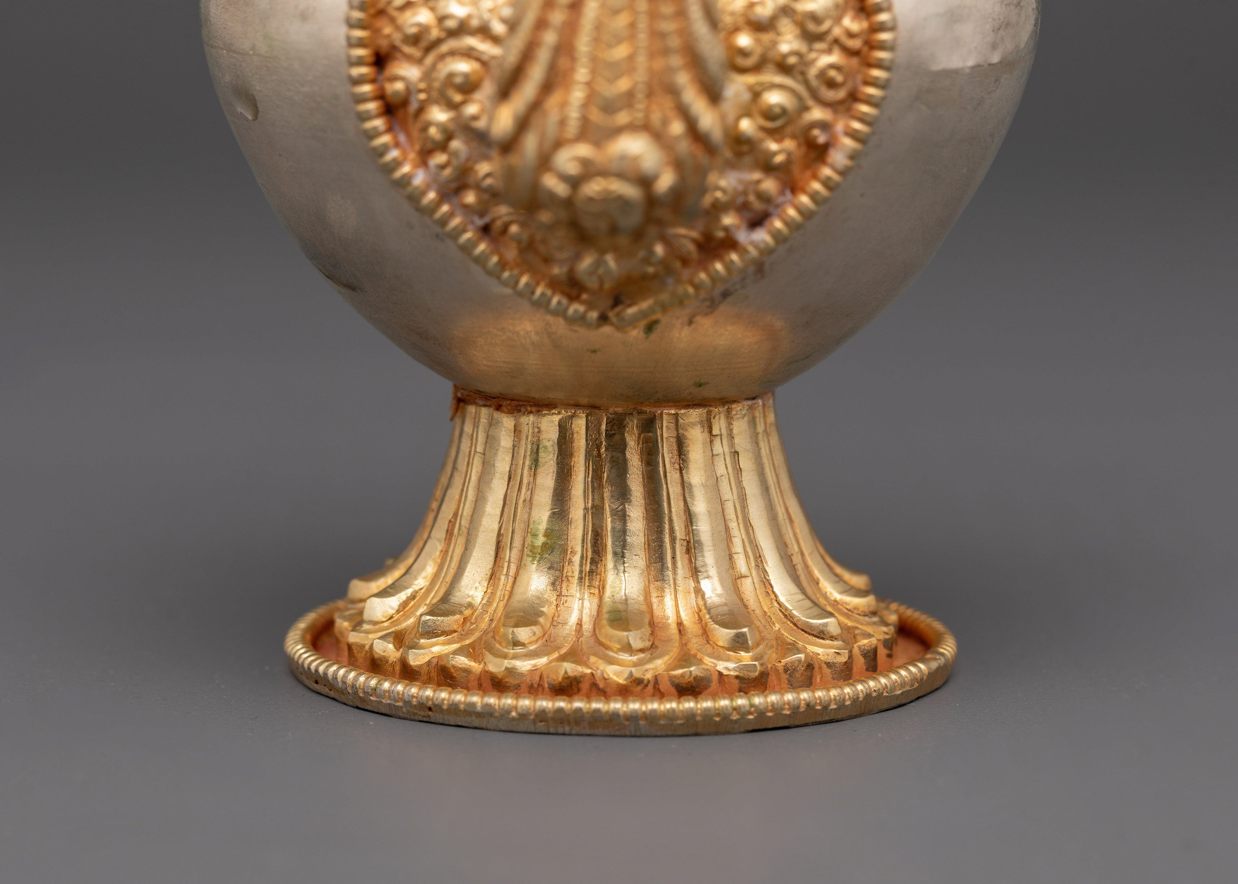 Buddhist Ritual Bhumba Offering | Gold & Silver Plated Ritual Altar Bhumba