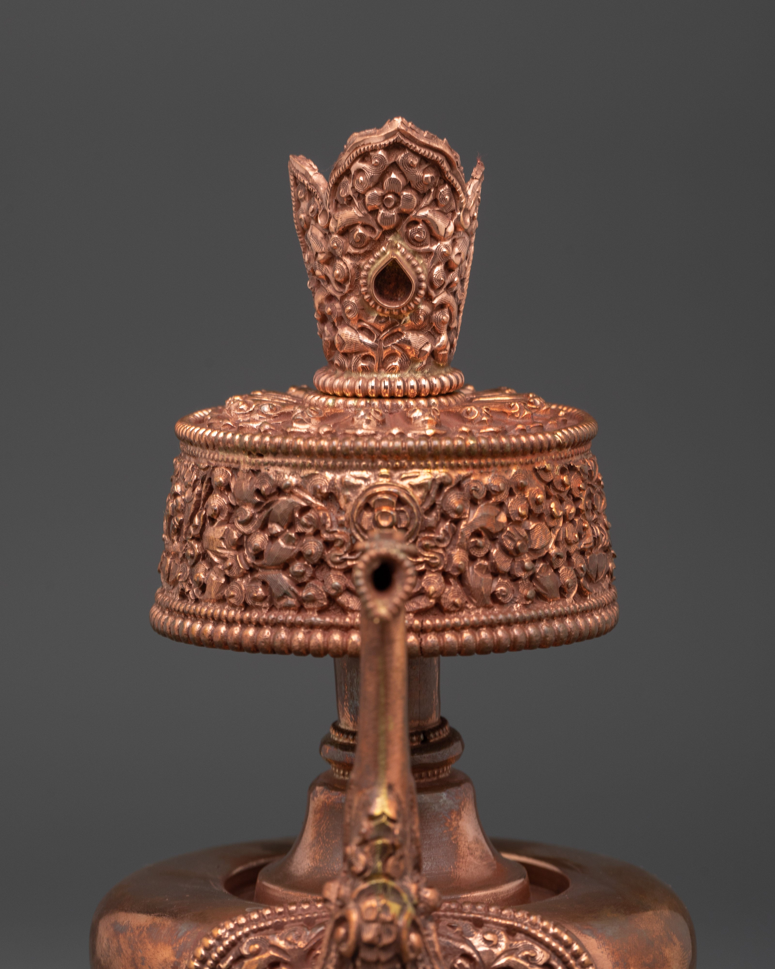 Tibetan Copper Bhumba | Traditional Ritual Vase for Purification & Altar Use