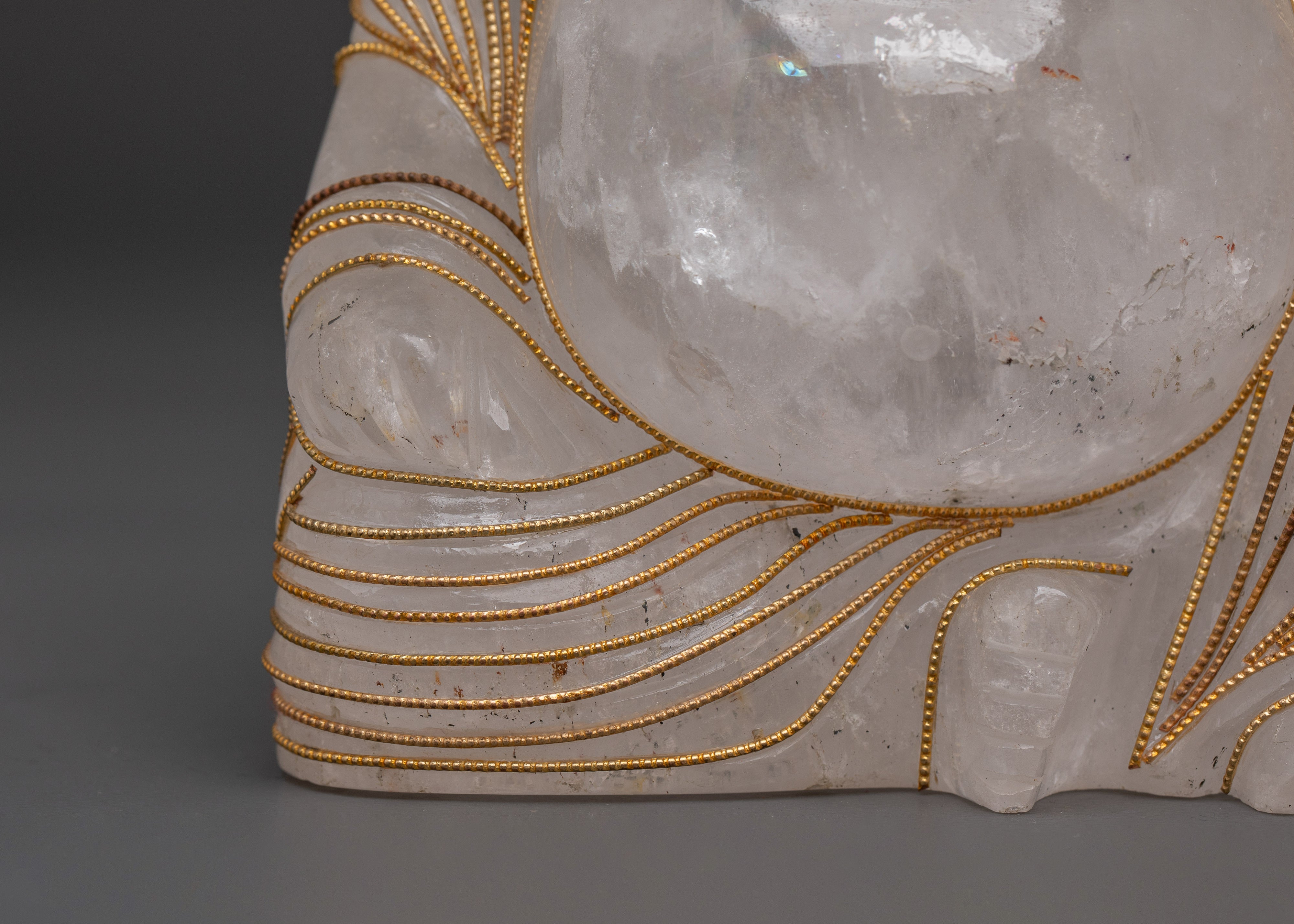 Crystal Laughing Buddha Statue | Handcrafted