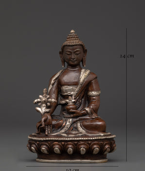 Handcrafted Healing Buddha Sculpture | Tibetan Buddhist Decor