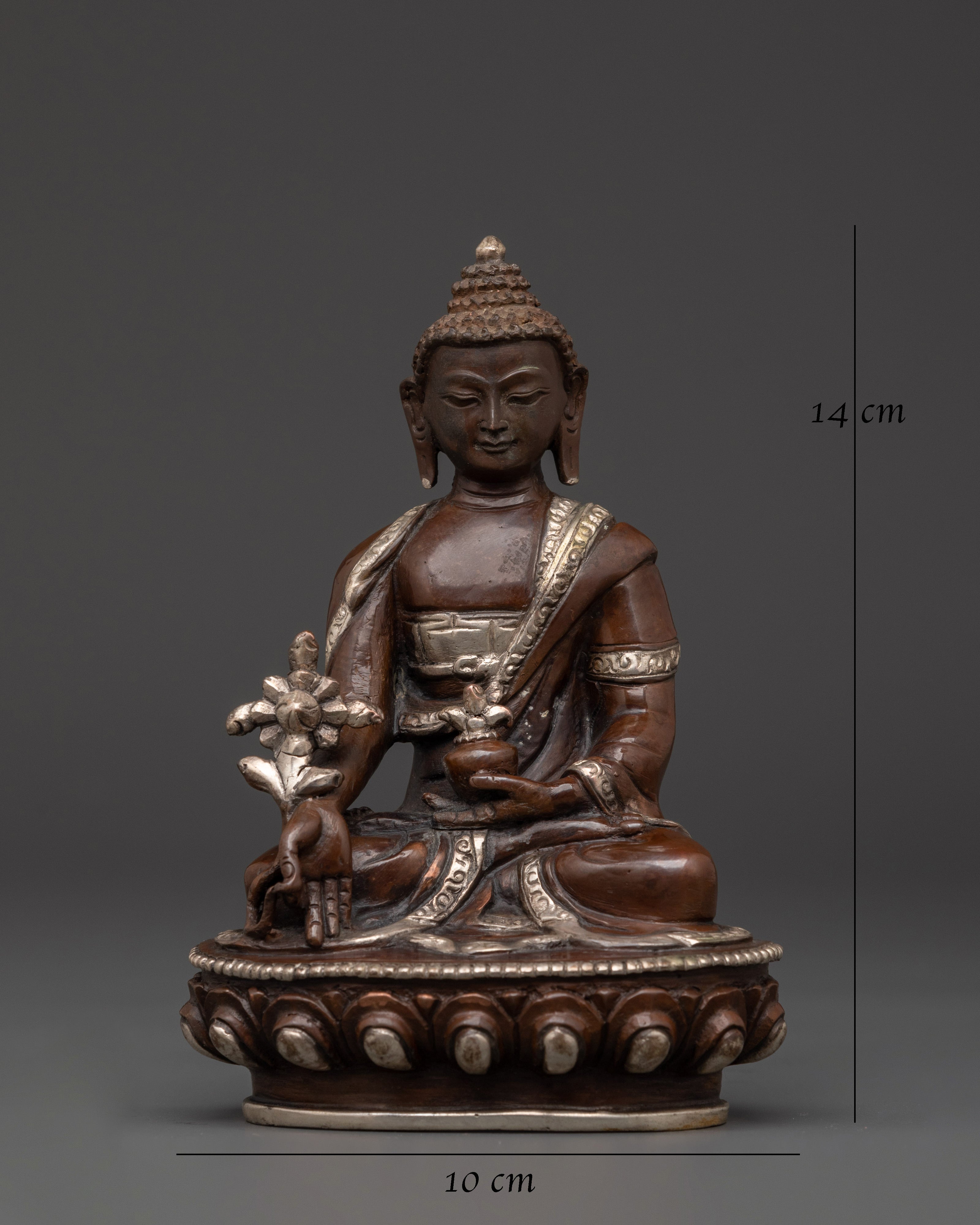 Handcrafted Healing Buddha Sculpture | Tibetan Buddhist Decor