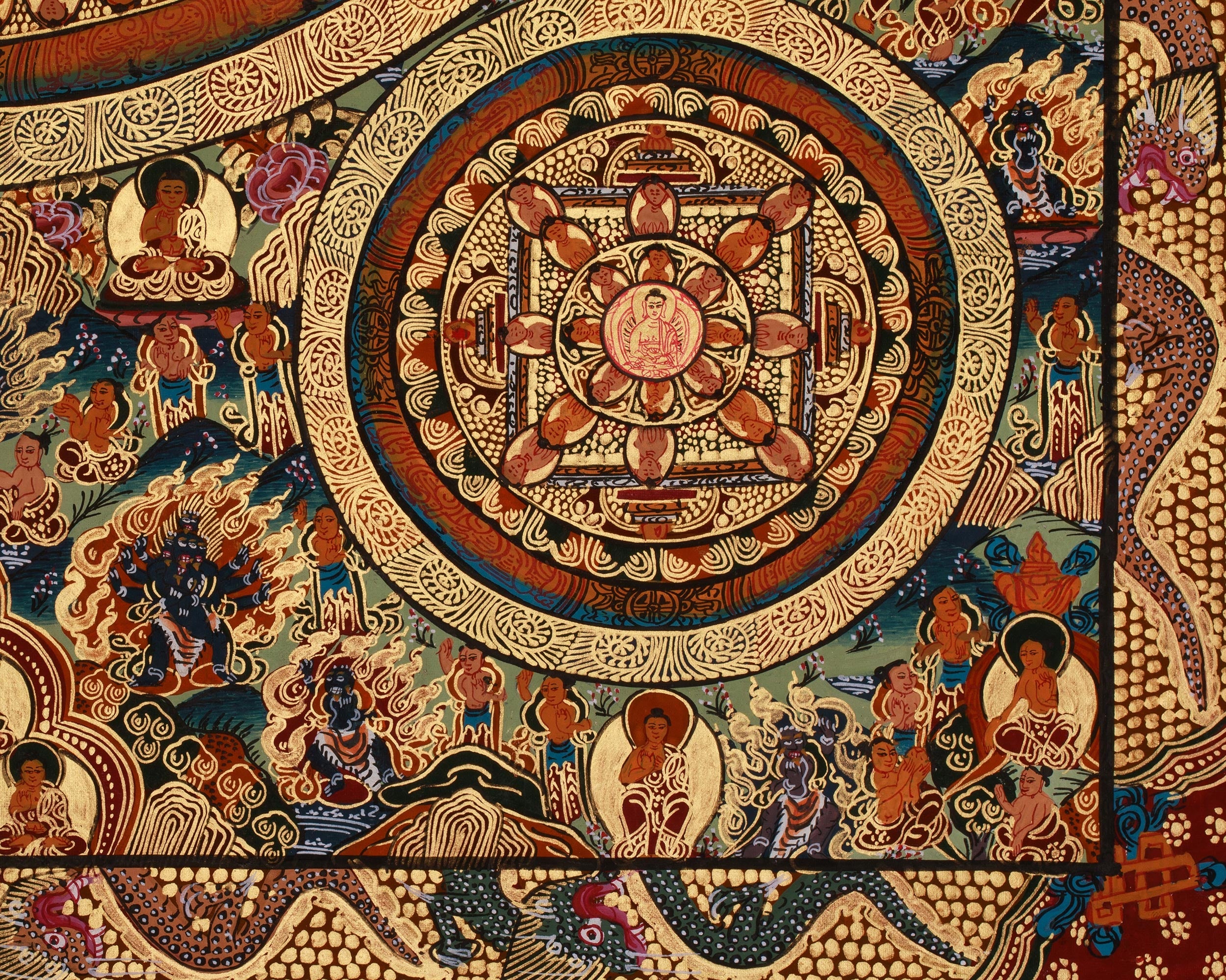 Hand-Painted Buddha Mandala Art | Meditation Altar