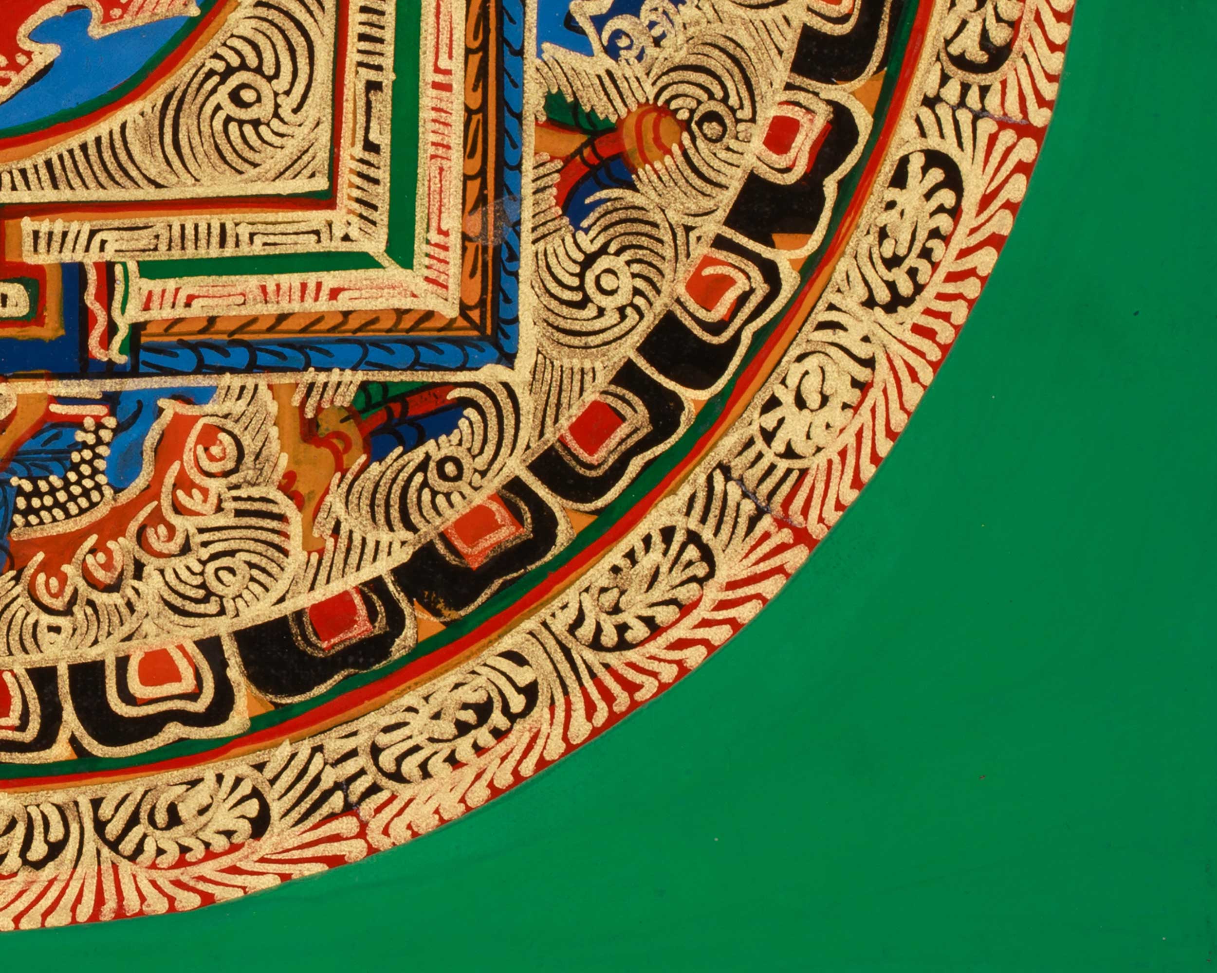 Buddhist Meditation Mantra Mandala | Tibetan Buddhism | Himalayan Thangka