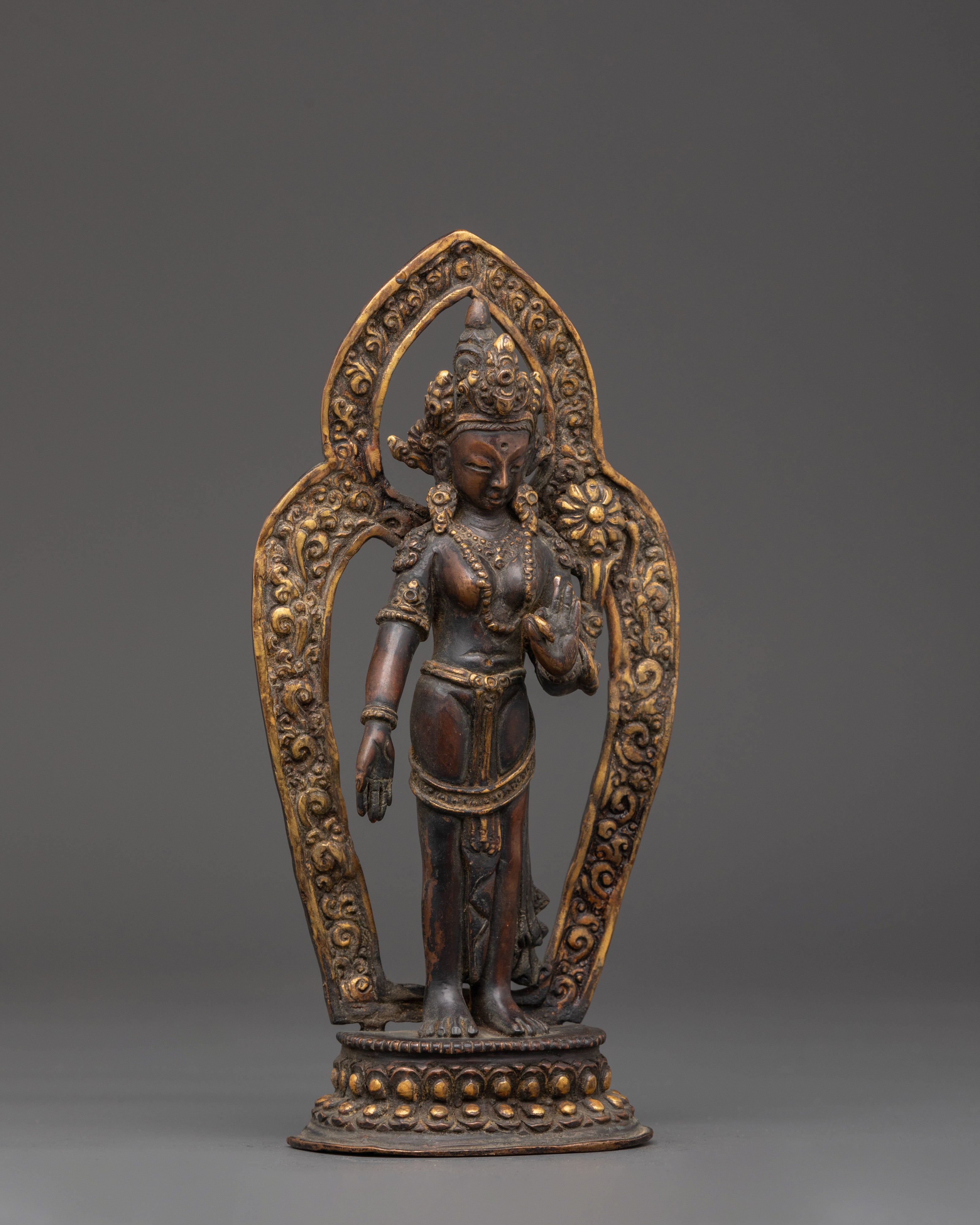Statue of Standing Green Tara | Protection and Healing