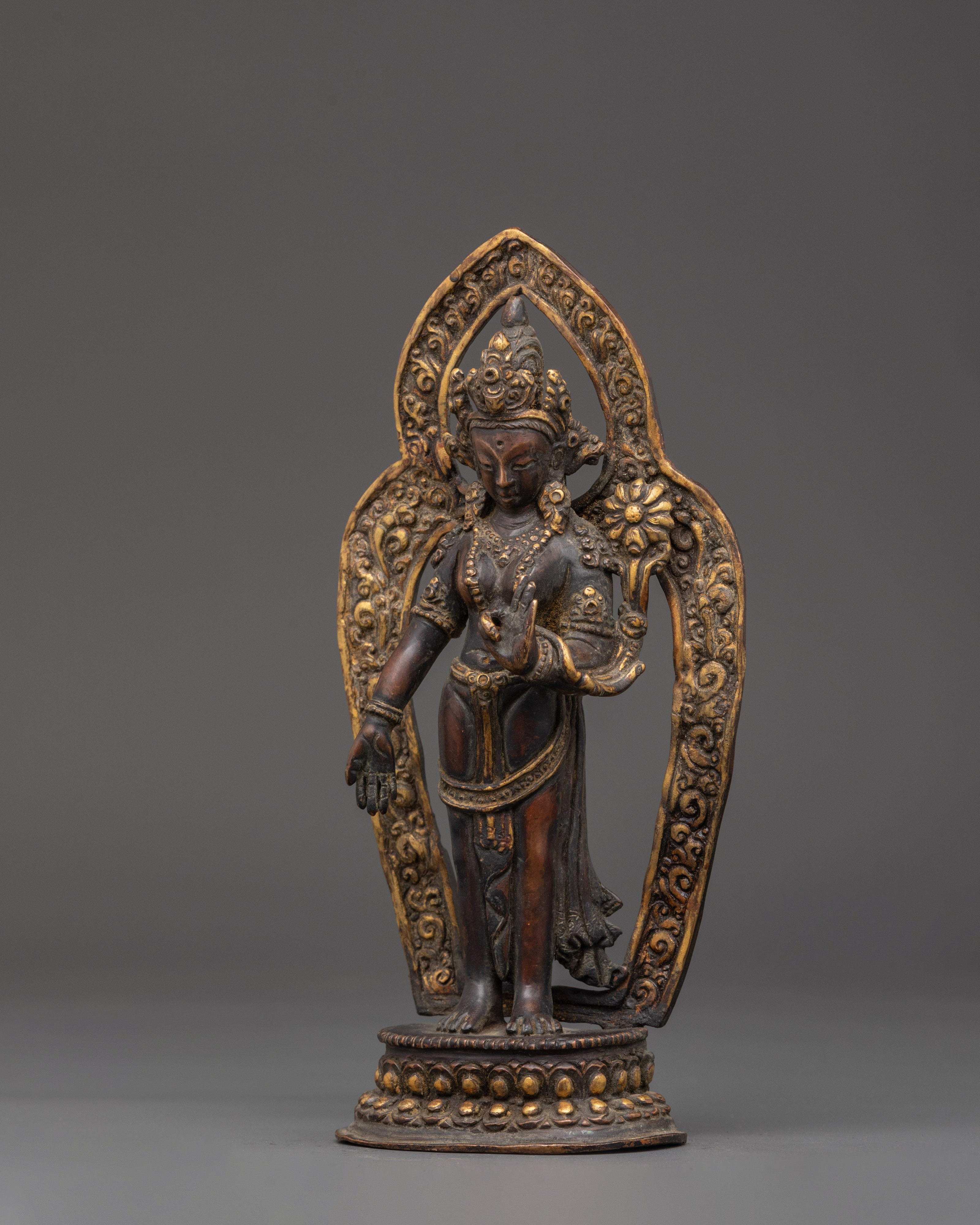 Statue of Standing Green Tara | Protection and Healing