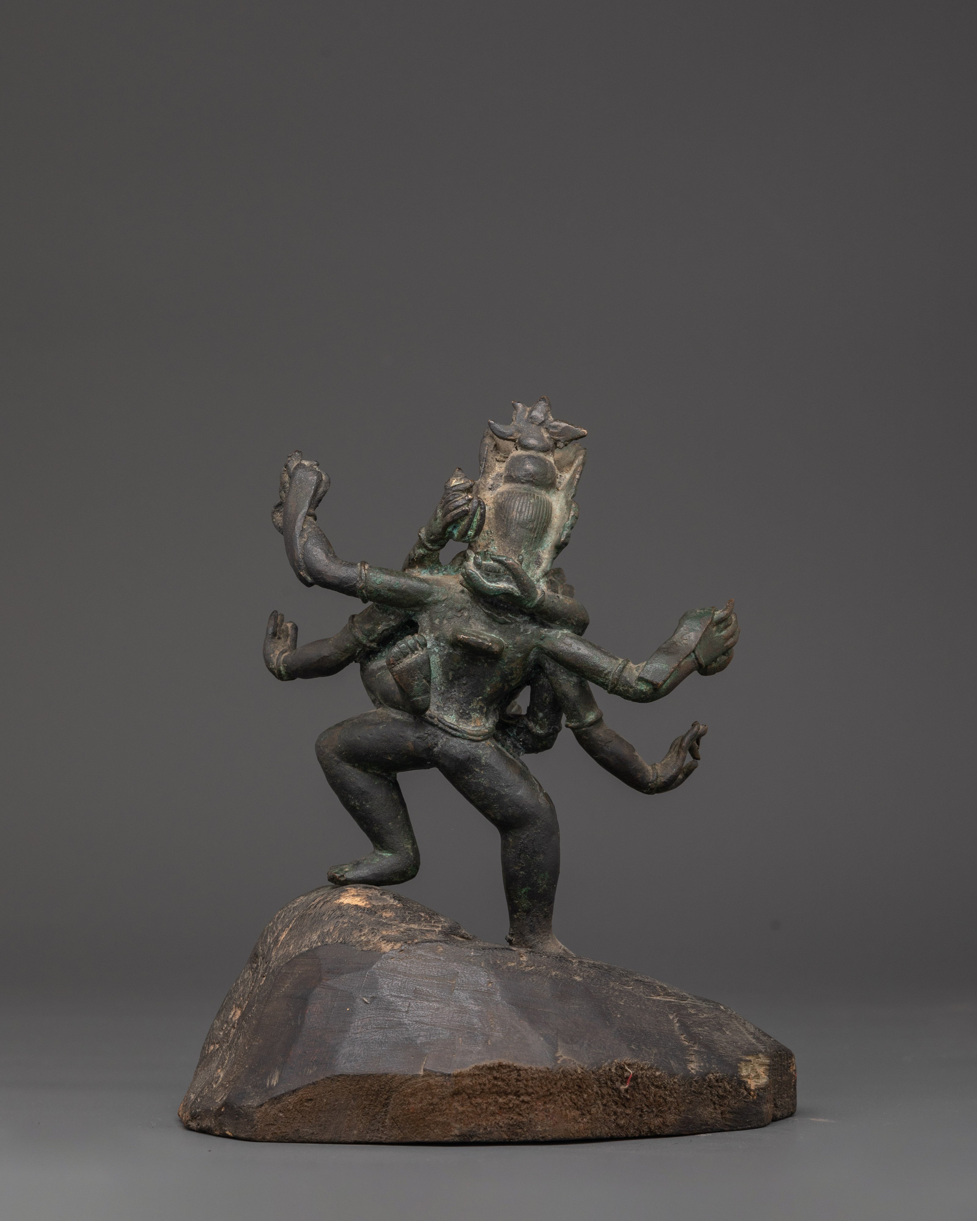 Handcrafted Bronze Mahakala Statue | Tibetan Protector Deity Sculpture