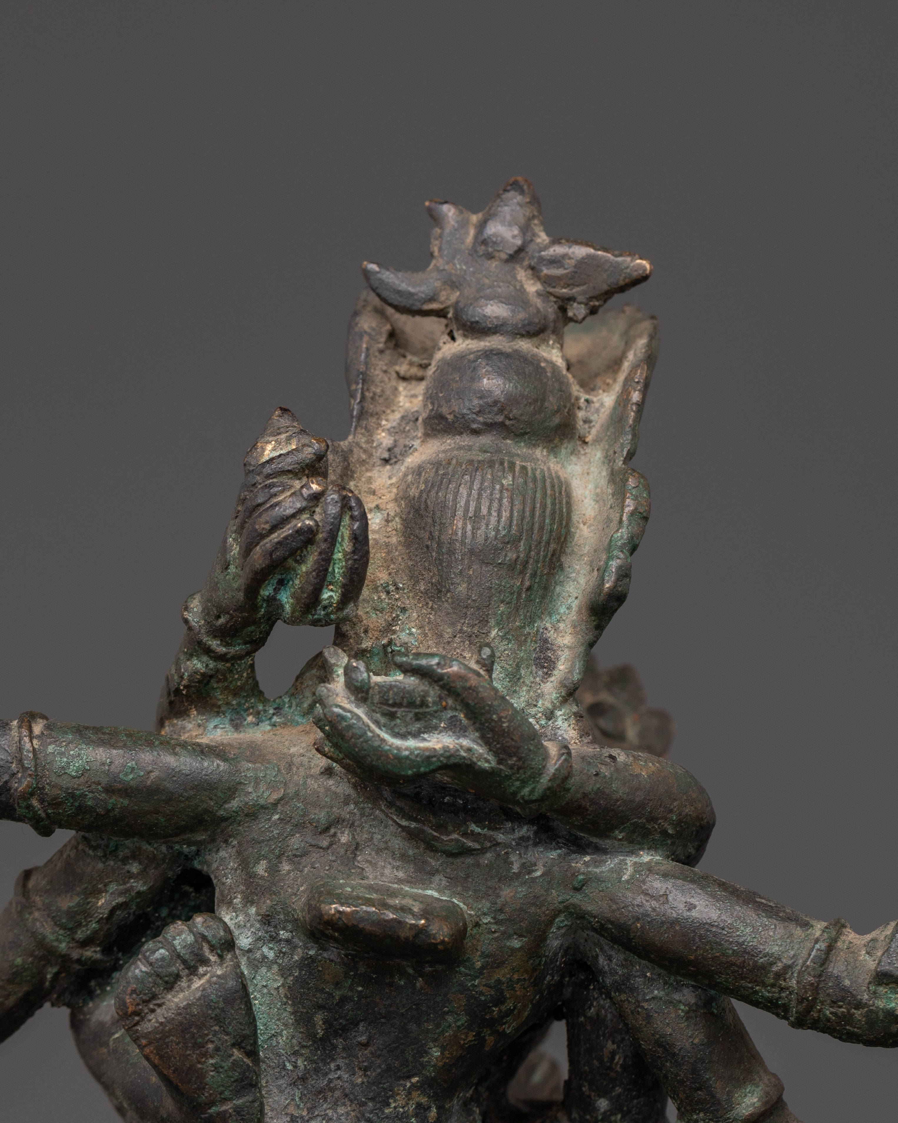 Handcrafted Bronze Mahakala Statue | Tibetan Protector Deity Sculpture