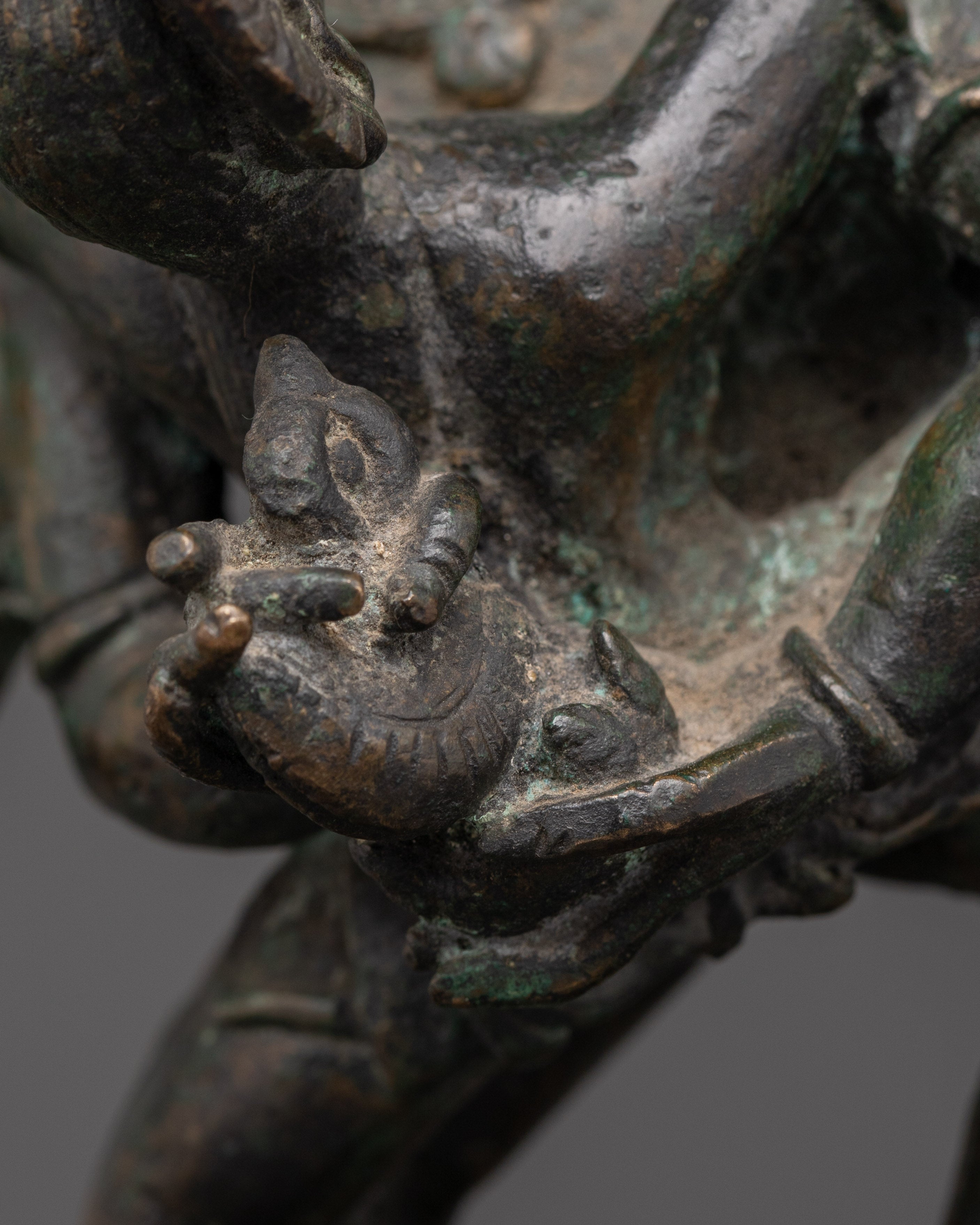 Handcrafted Bronze Mahakala Statue | Tibetan Protector Deity Sculpture
