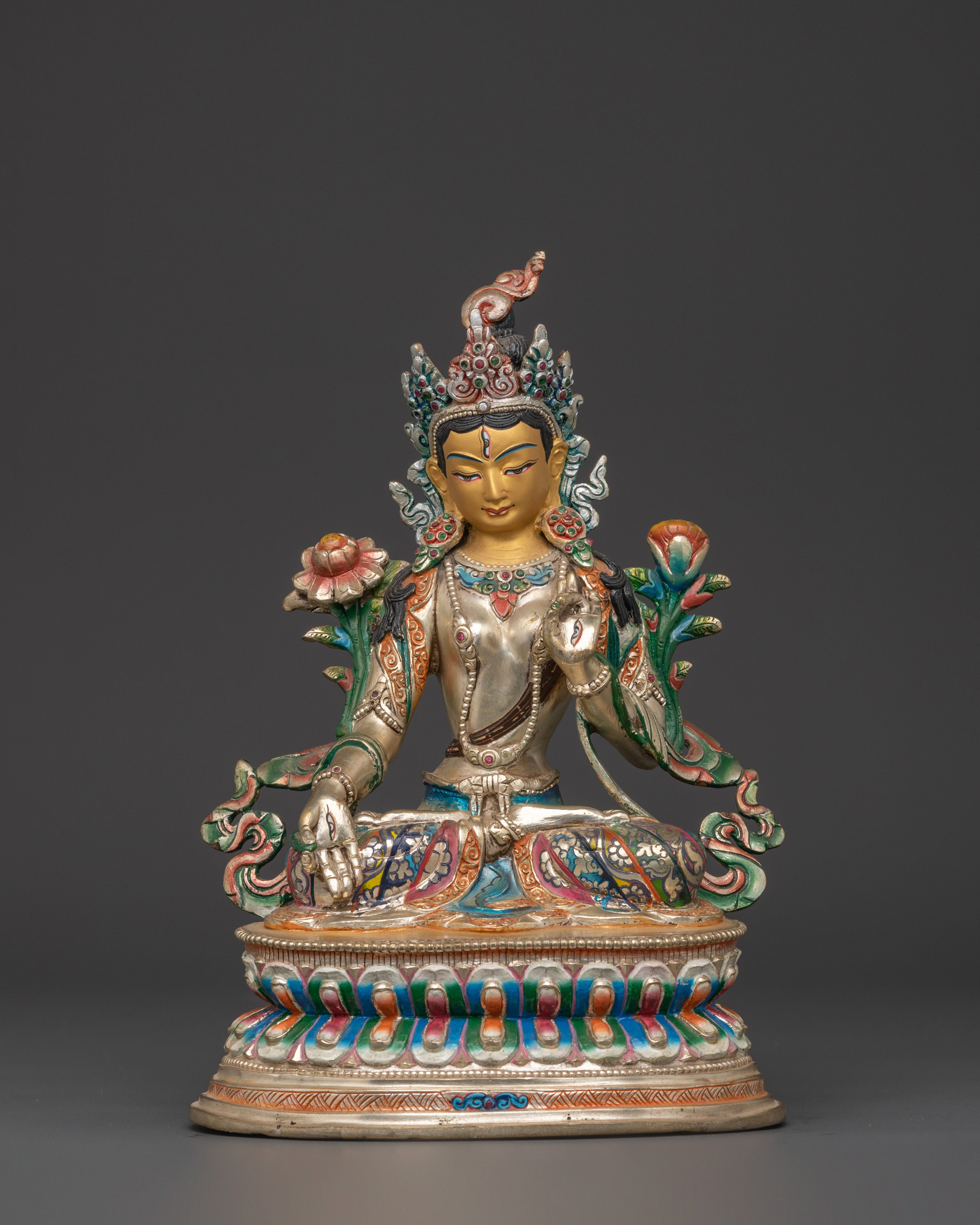 Handcrafted Bodhisattva Statue Set | Spiritual Tibetan Statues for Home and Meditation