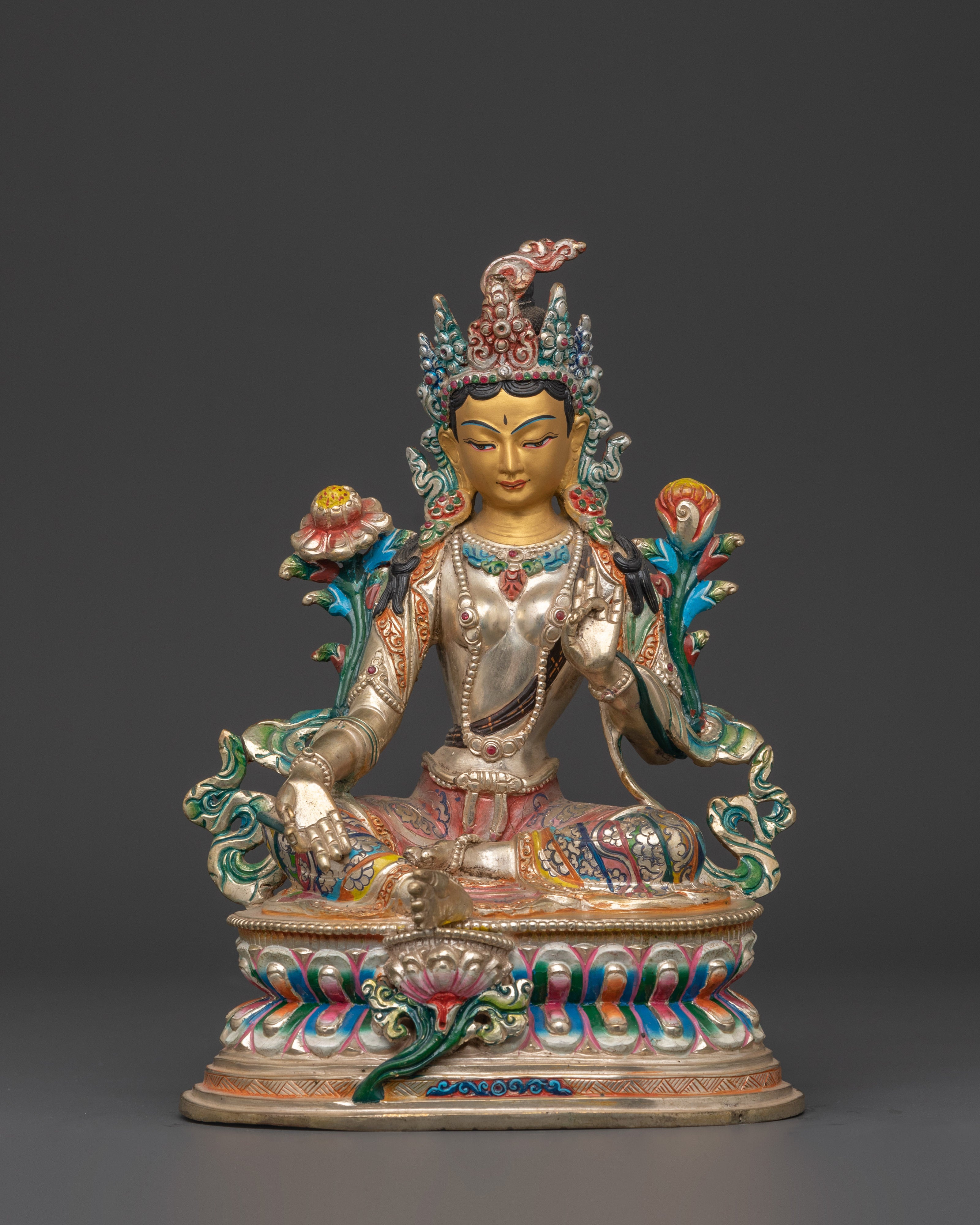 Handcrafted Bodhisattva Statue Set | Spiritual Tibetan Statues for Home and Meditation