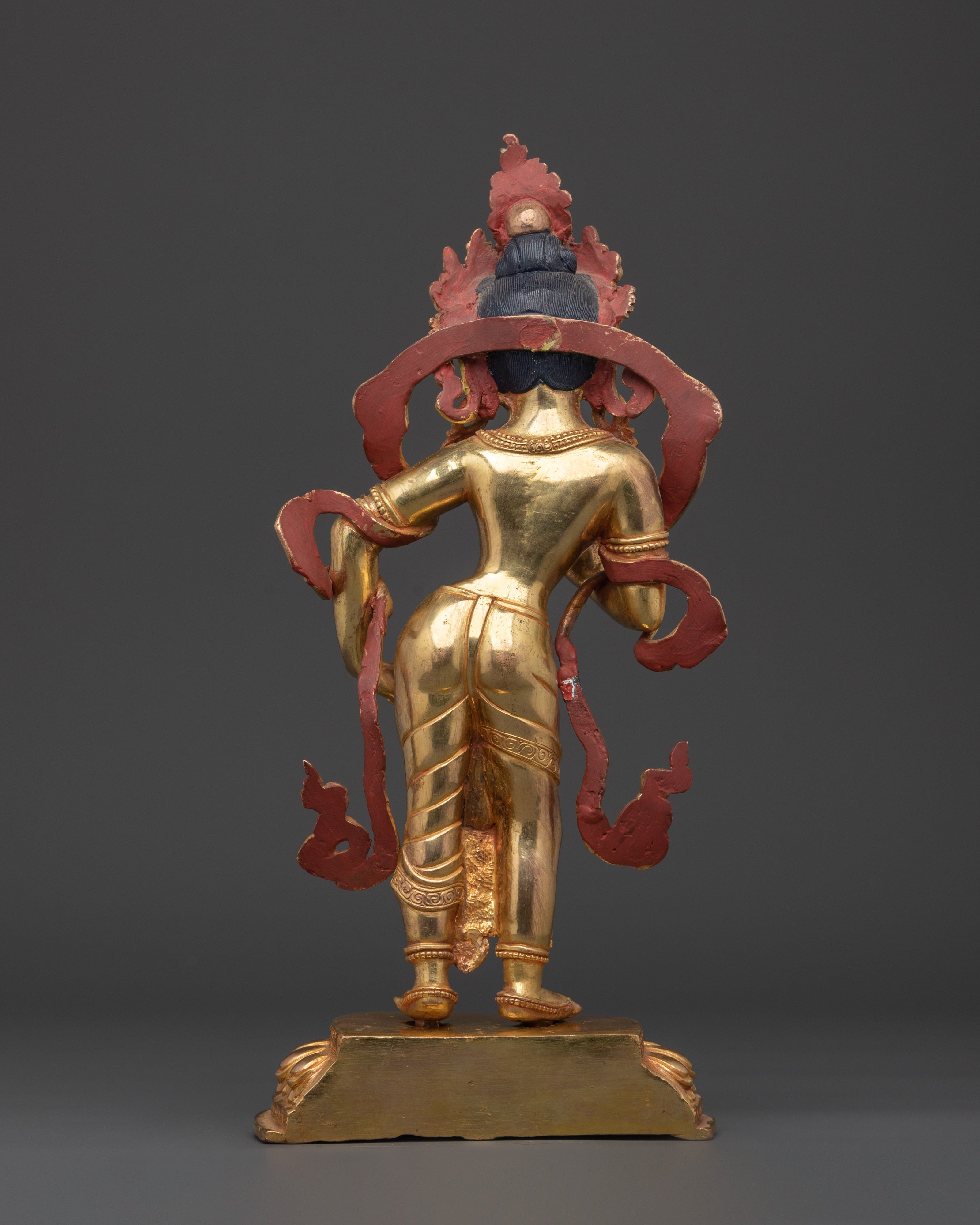Handcrafted Bodhisattva Statue | Gold-Plated Copper Sculpture