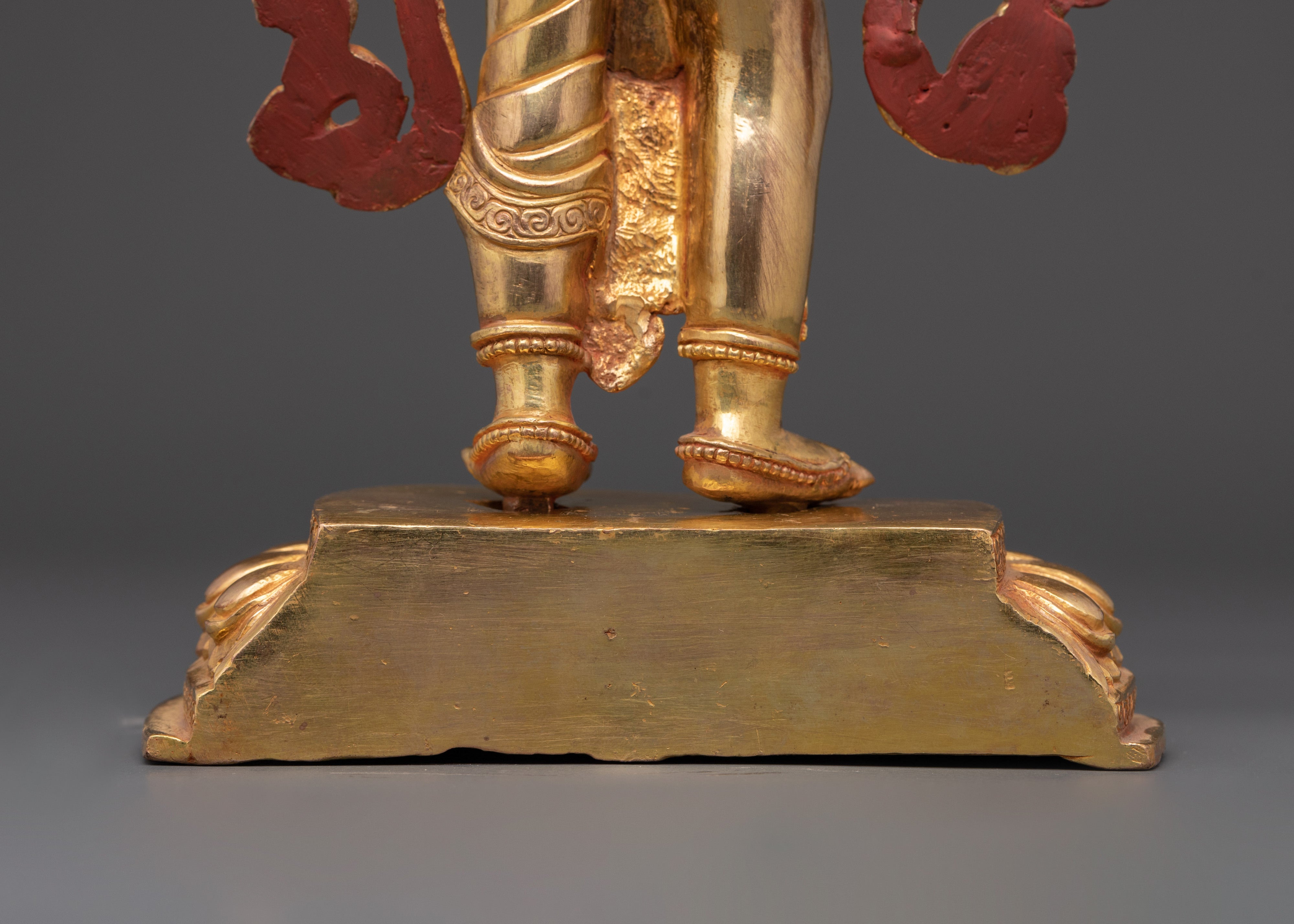Handcrafted Bodhisattva Statue | Gold-Plated Copper Sculpture