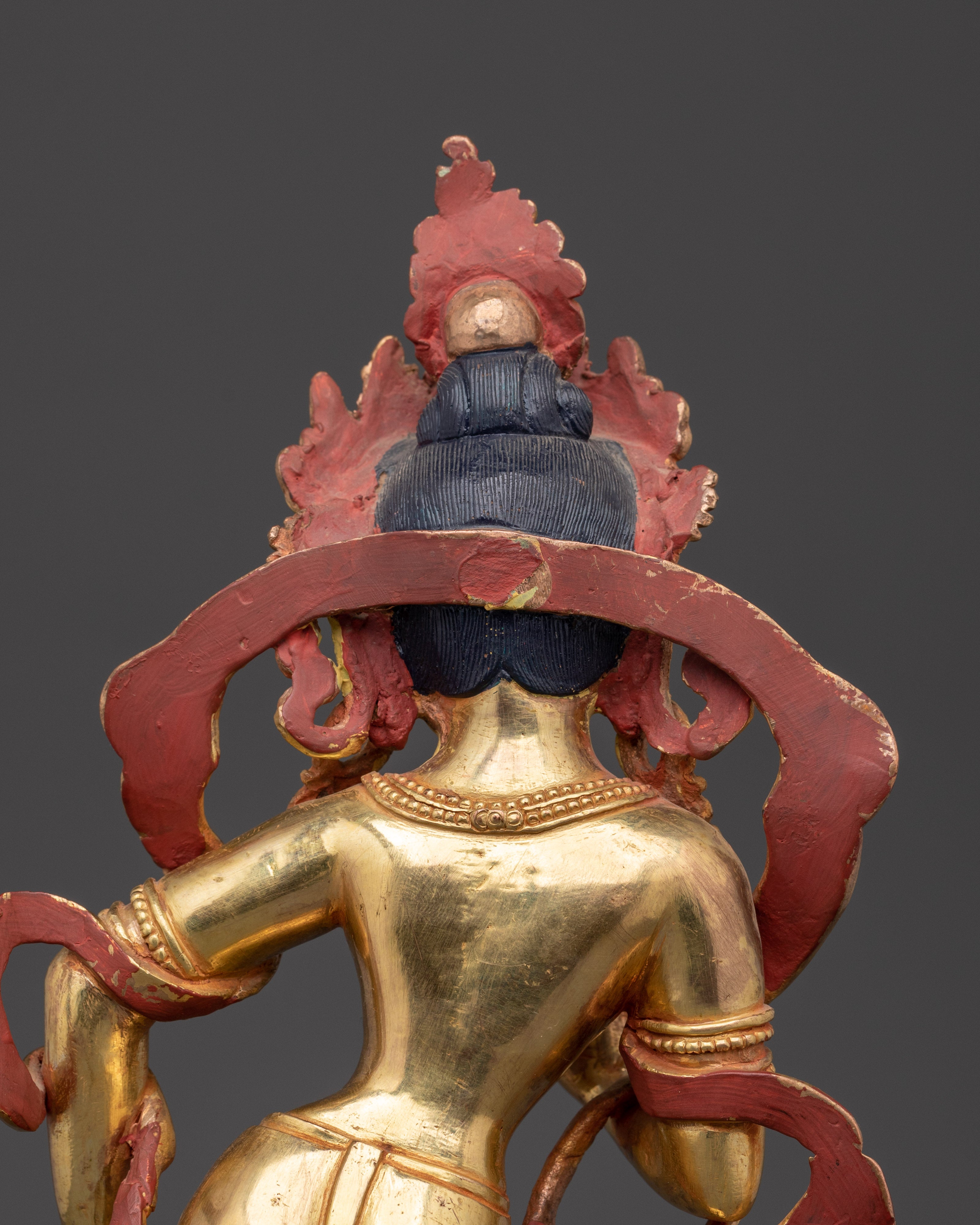 Handcrafted Bodhisattva Statue | Gold-Plated Copper Sculpture