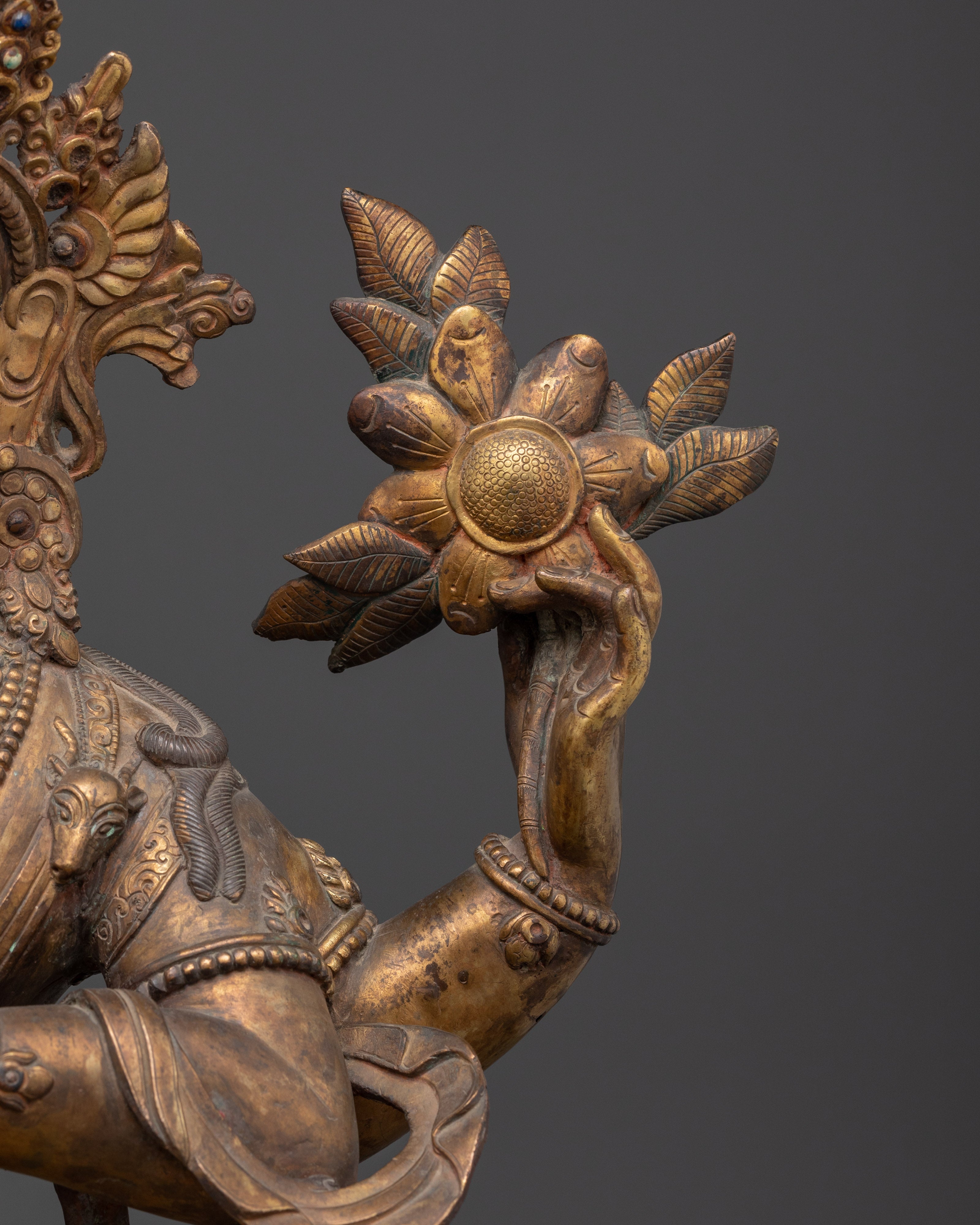Handcrafted Copper Avalokiteshvara Statue | Bodhisattva of Compassion