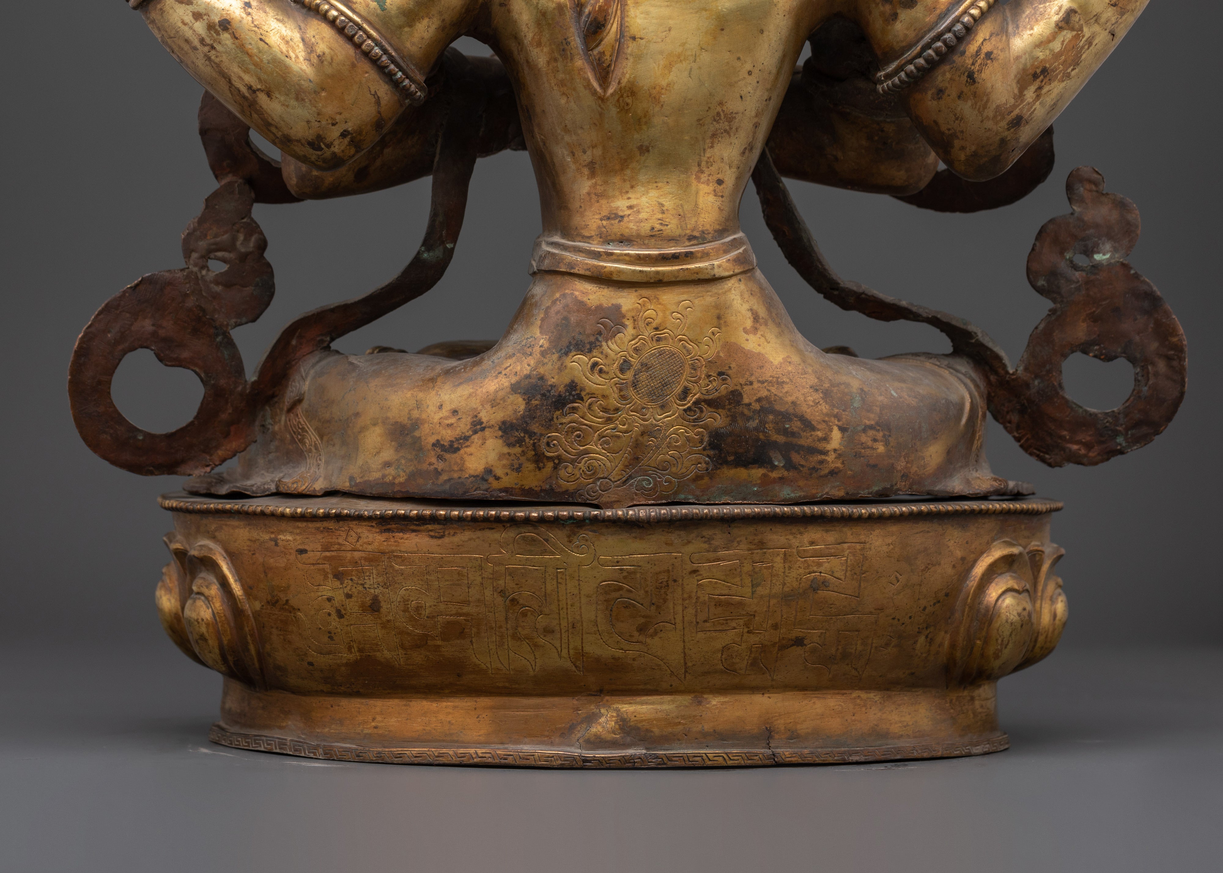 Handcrafted Copper Avalokiteshvara Statue | Bodhisattva of Compassion