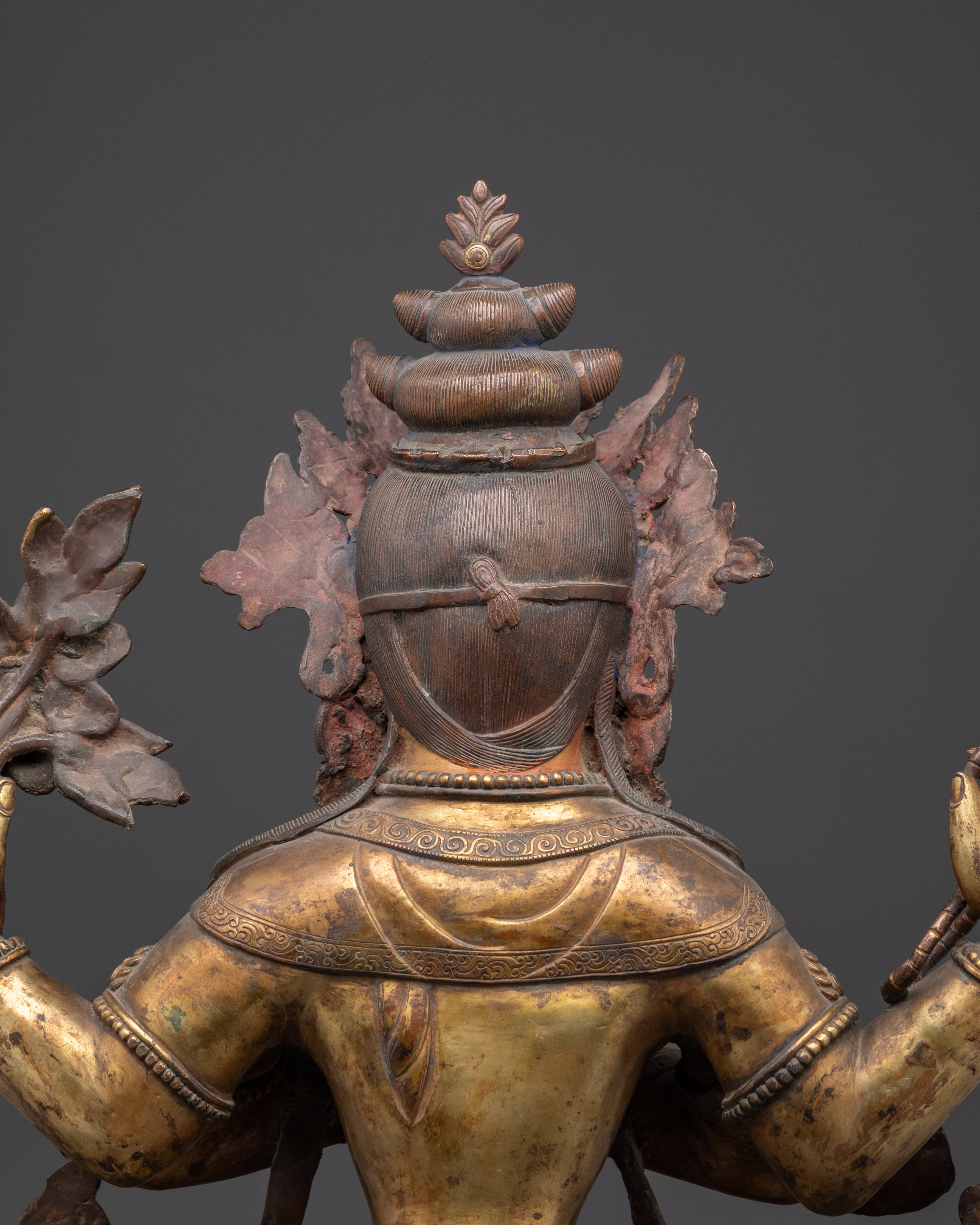 Handcrafted Copper Avalokiteshvara Statue | Bodhisattva of Compassion