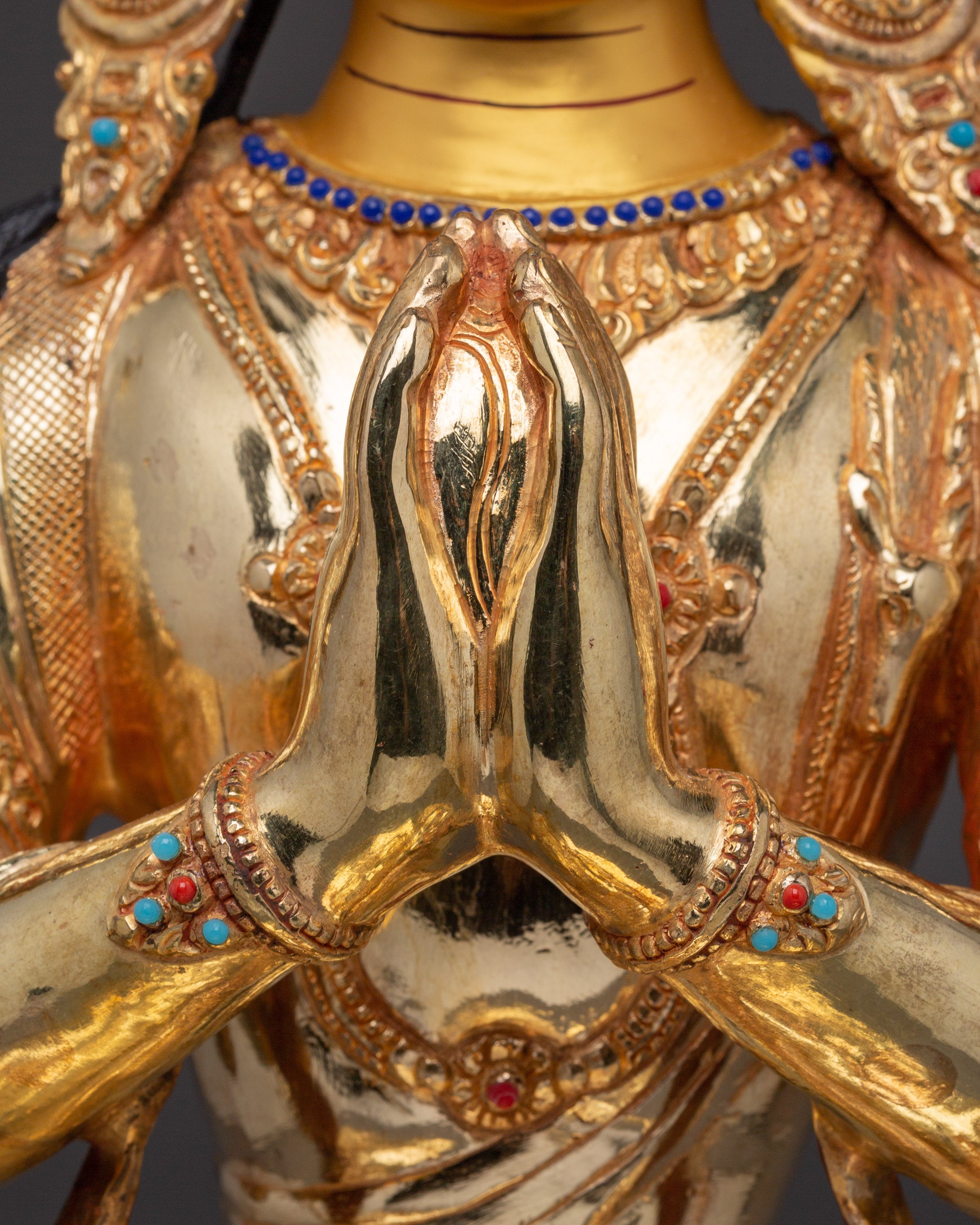 Majestic Buddhist God Chenrezig Statue | Tibetan Avalokiteshvara Deity