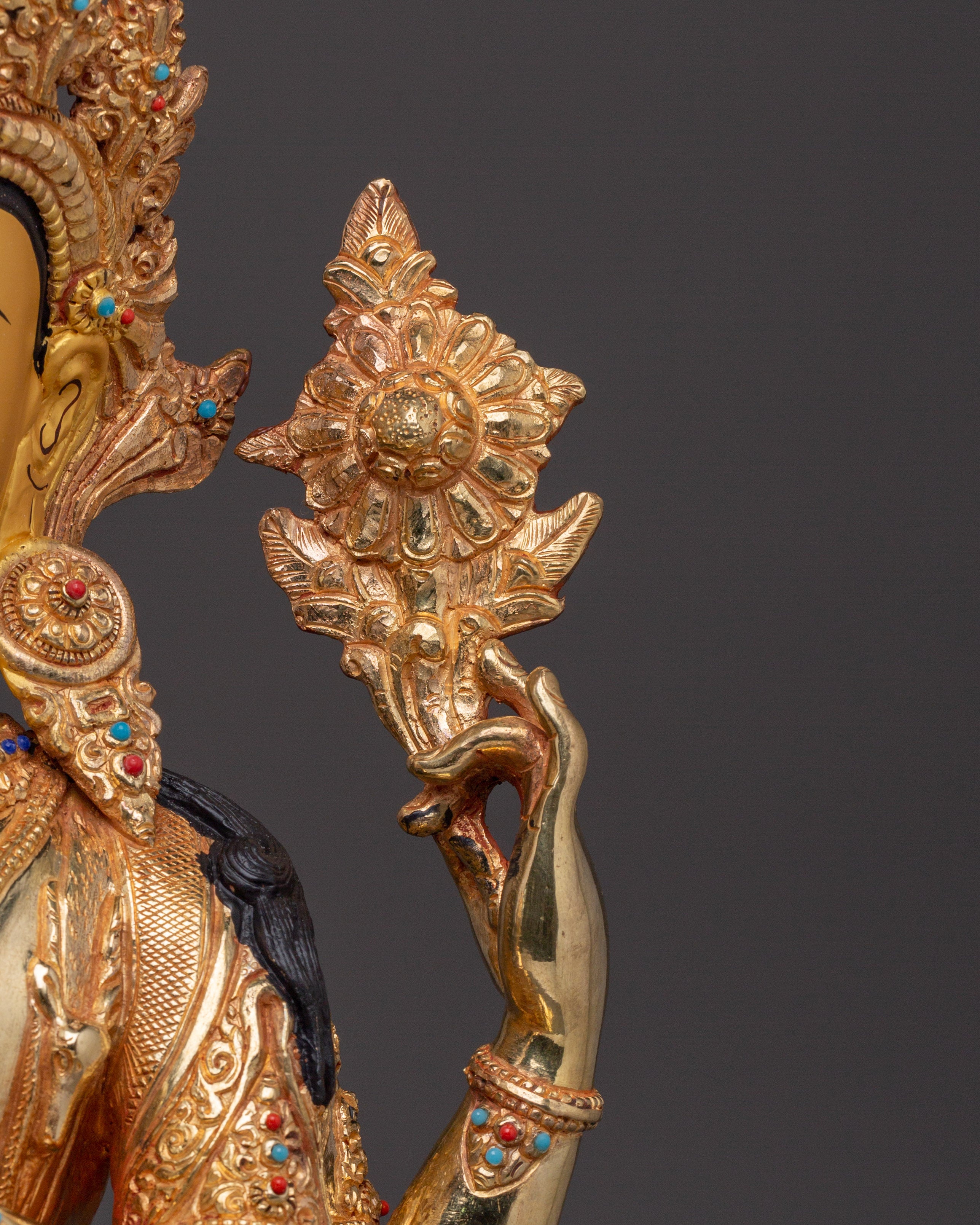 Majestic Buddhist God Chenrezig Statue | Tibetan Avalokiteshvara Deity