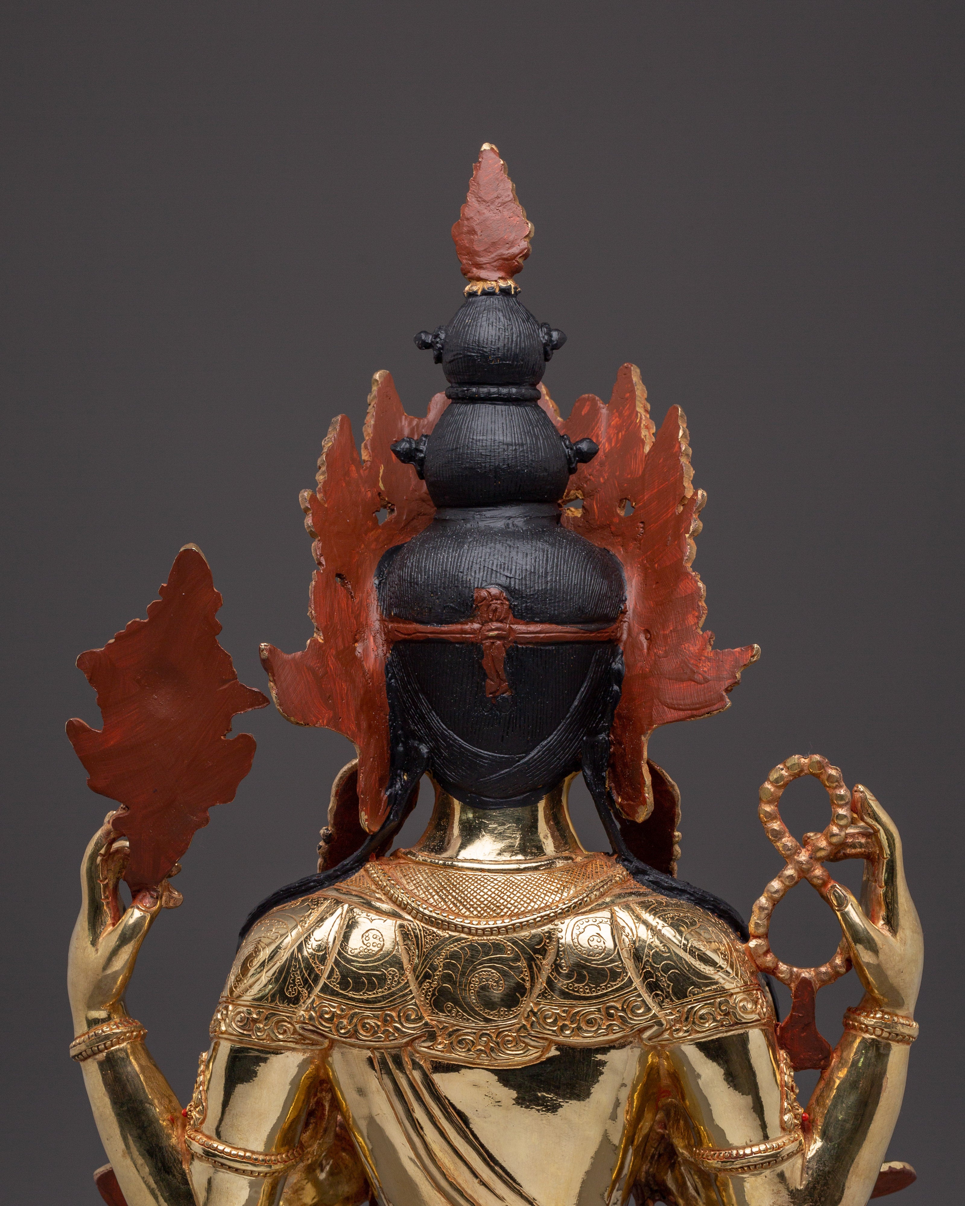 Majestic Buddhist God Chenrezig Statue | Tibetan Avalokiteshvara Deity
