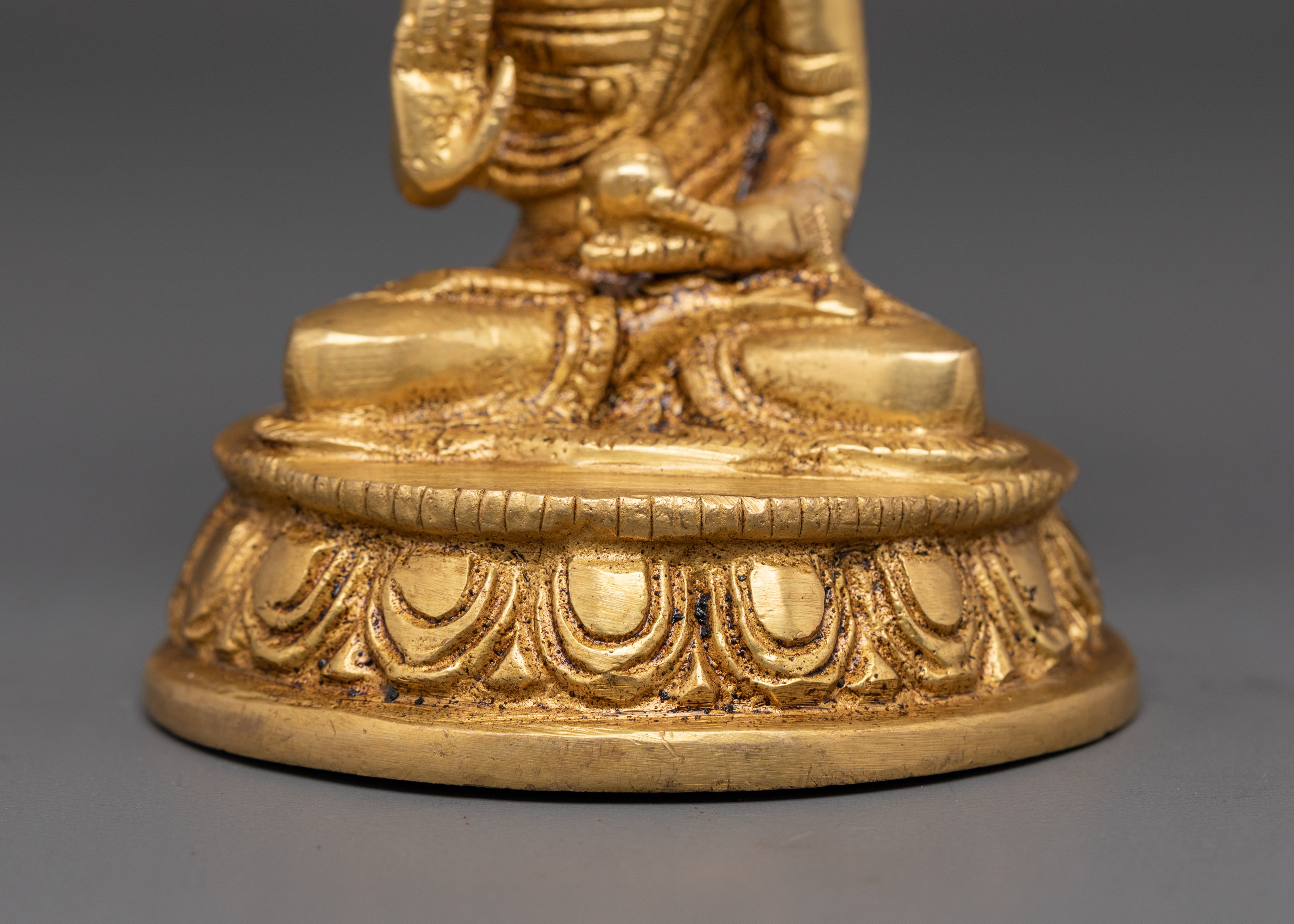 Amogasiddhi Buddha Statue | Handcrafted Brass Sculpture for Meditation,