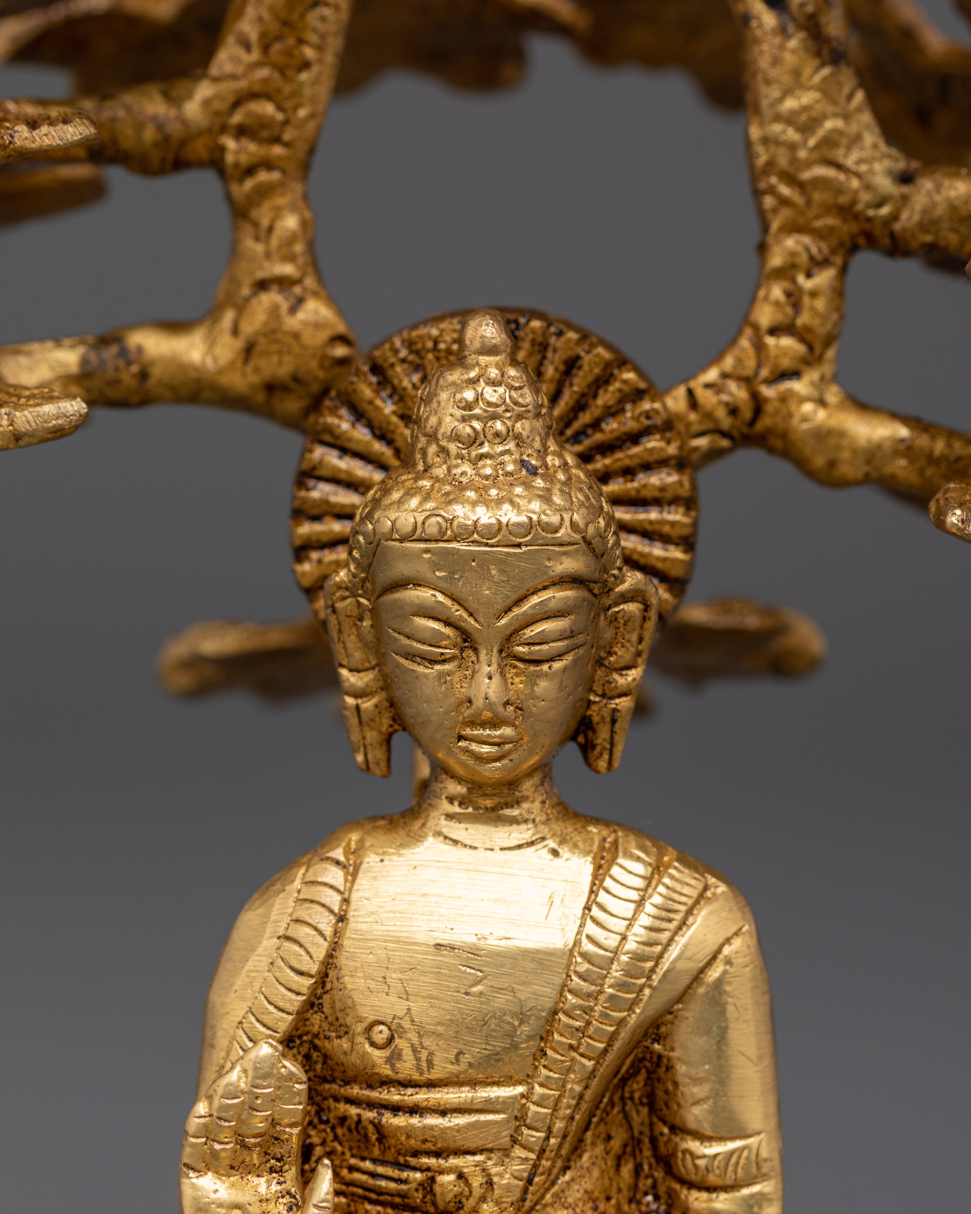 Amogasiddhi Buddha Statue | Handcrafted Brass Sculpture for Meditation,