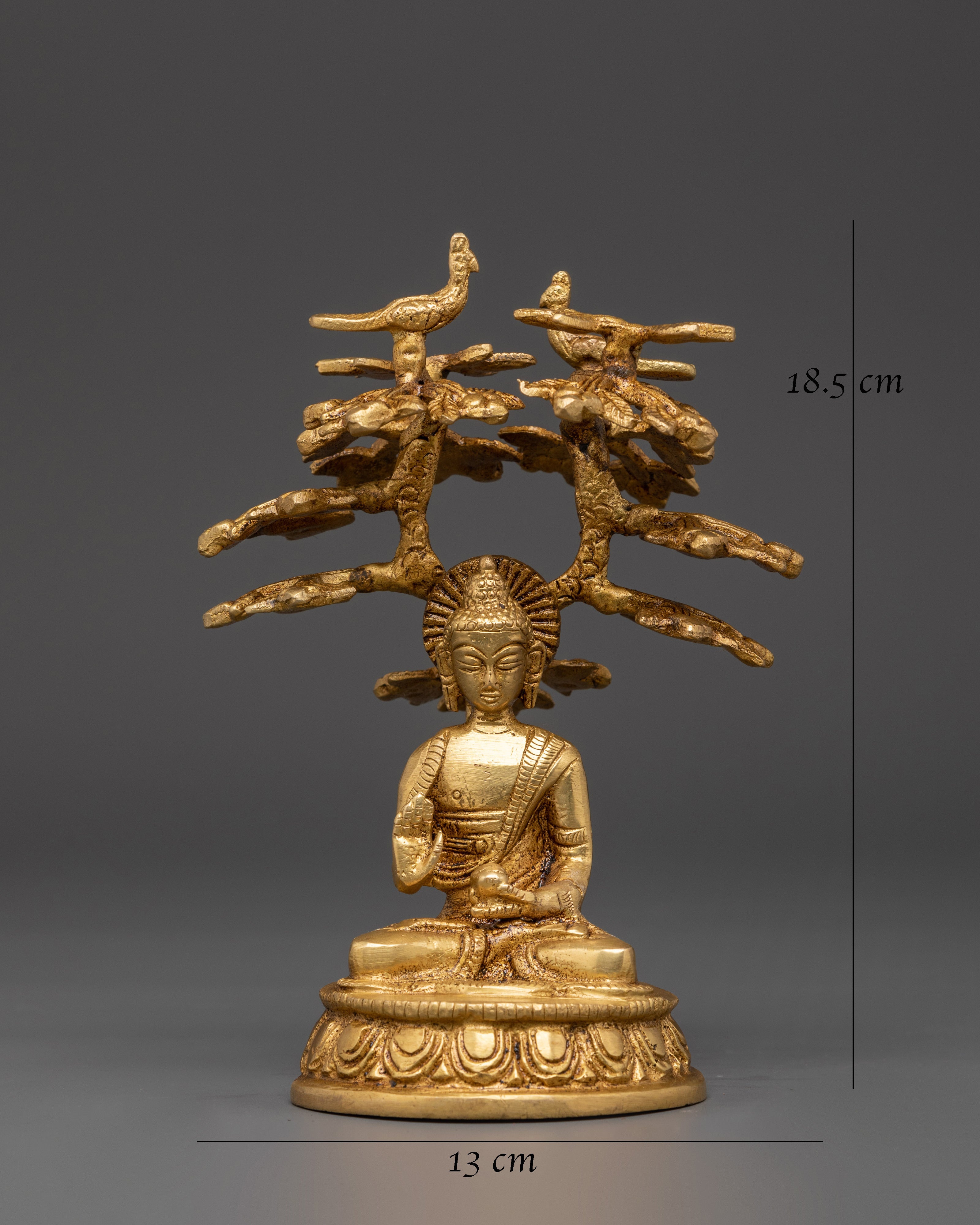 Amogasiddhi Buddha Statue | Handcrafted Brass Sculpture for Meditation,