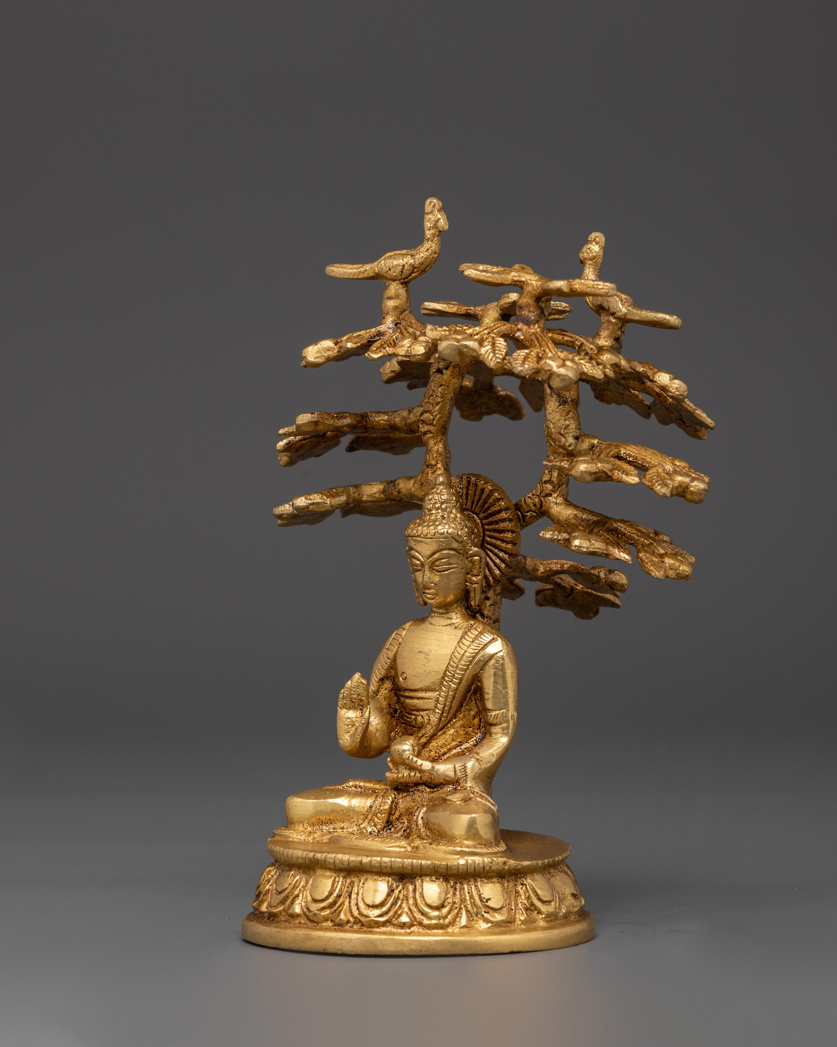 Amogasiddhi Buddha Statue | Handcrafted Brass Sculpture for Meditation,