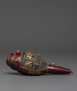 Spiritual Conch Shell |  Ritual Conch for Puja, Meditation, and Sacred Ceremonies