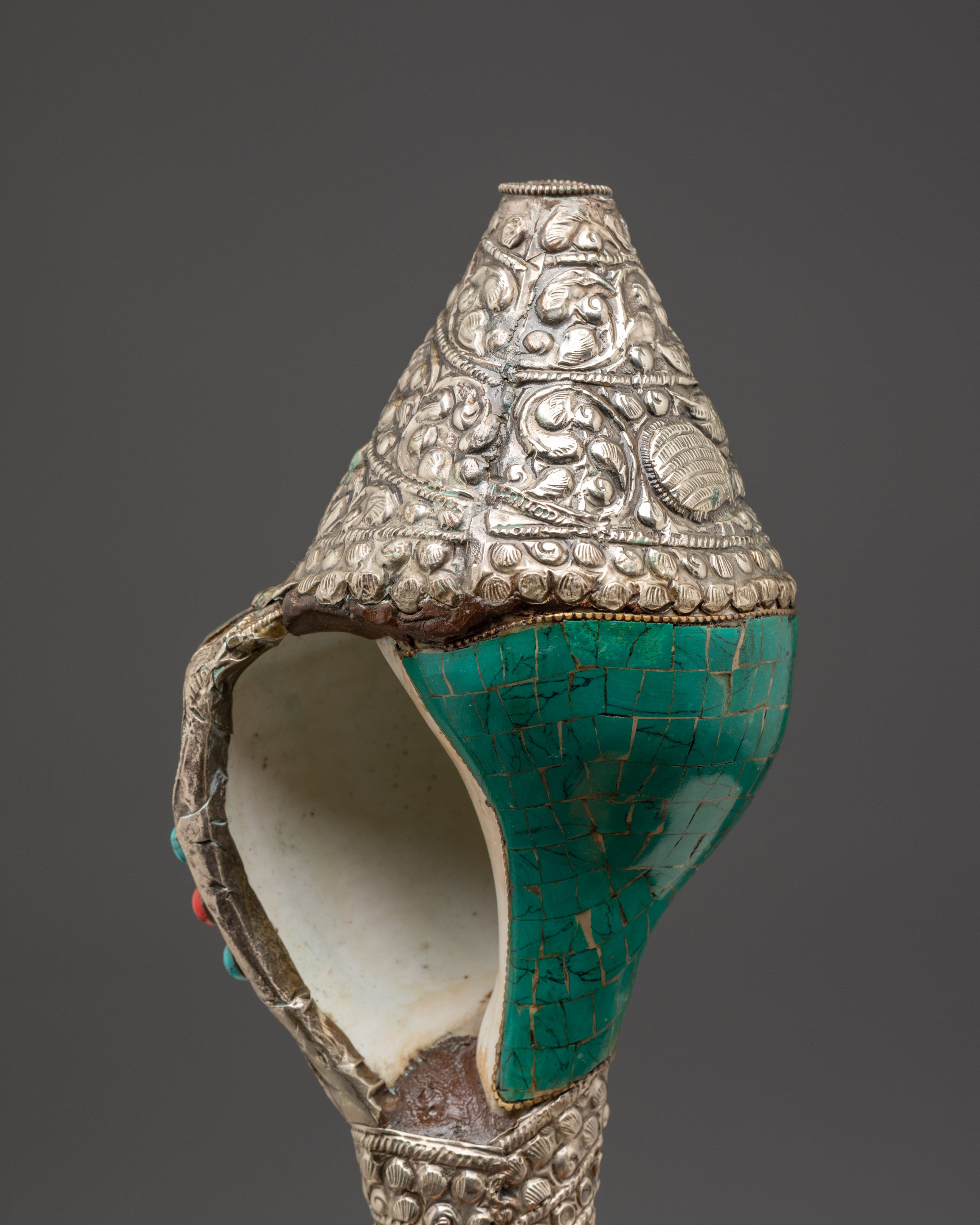 Tibetan Sacred Conch Shankha | Spiritual Ritual Conch Shell for Puja