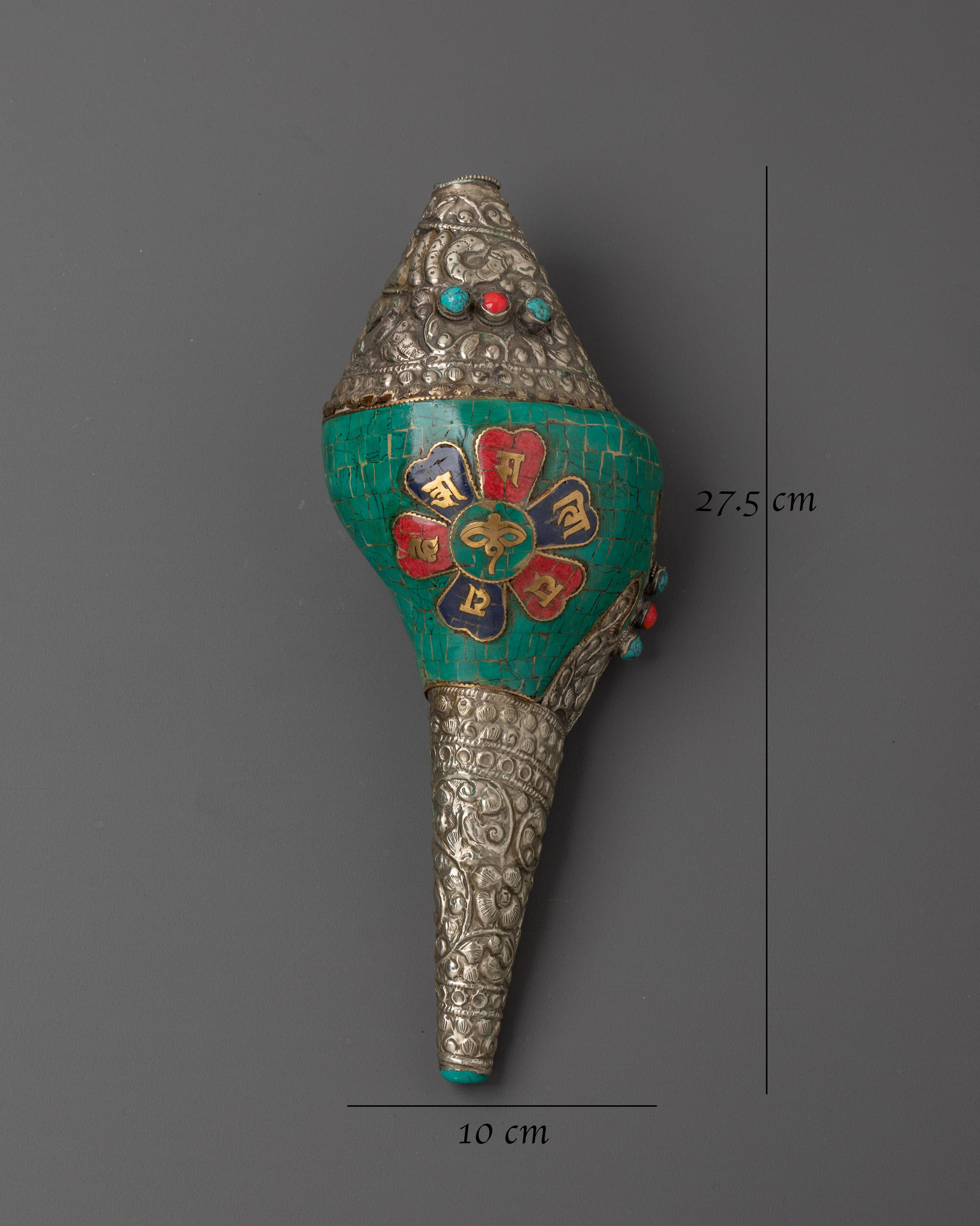 Tibetan Sacred Conch Shankha | Spiritual Ritual Conch Shell for Puja